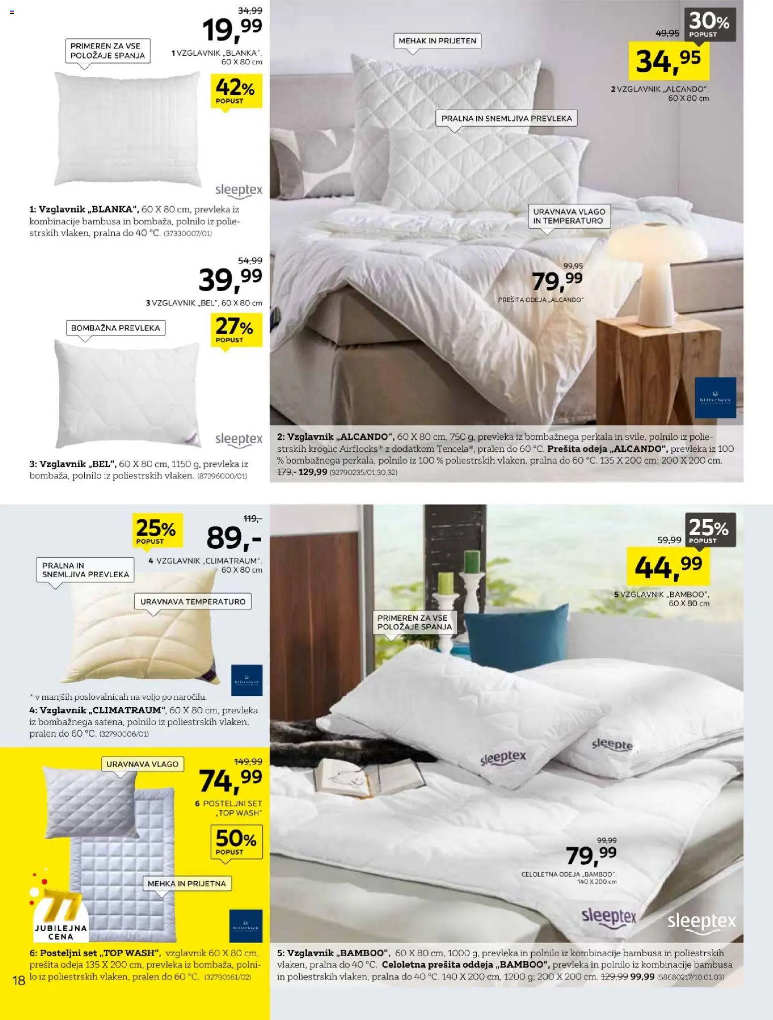 Novi XXXL Lesnina katalog ponudbe – veljaven od 14.09.2026 | Stran: 18 | Izdelki: Prešita odeja, Vzglavnik, Prevleka, Odeja