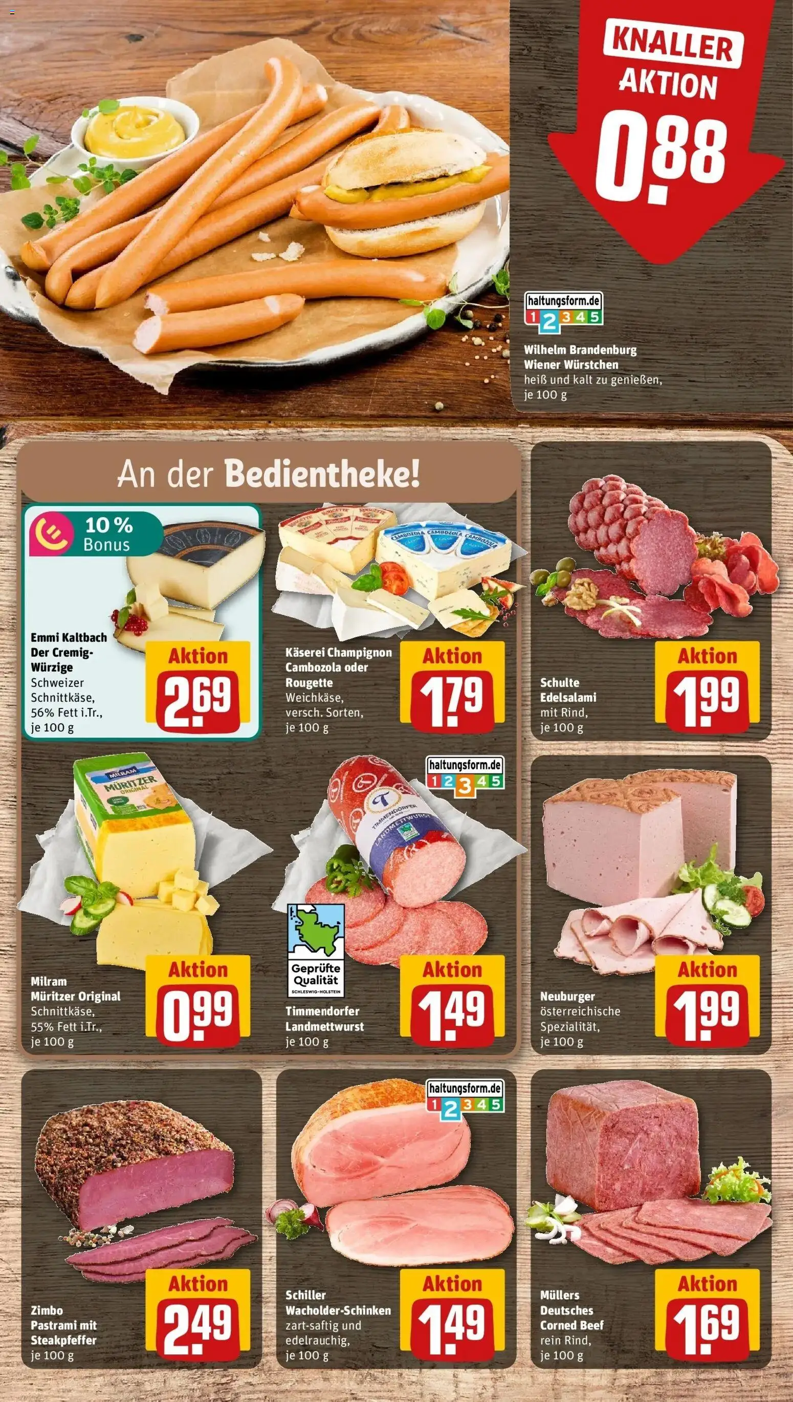 REWE Prospekt ab 28.09.2026 zum Blättern » Angebote | Seite: 18 | Produkte: Wiener wurstchen, Milram