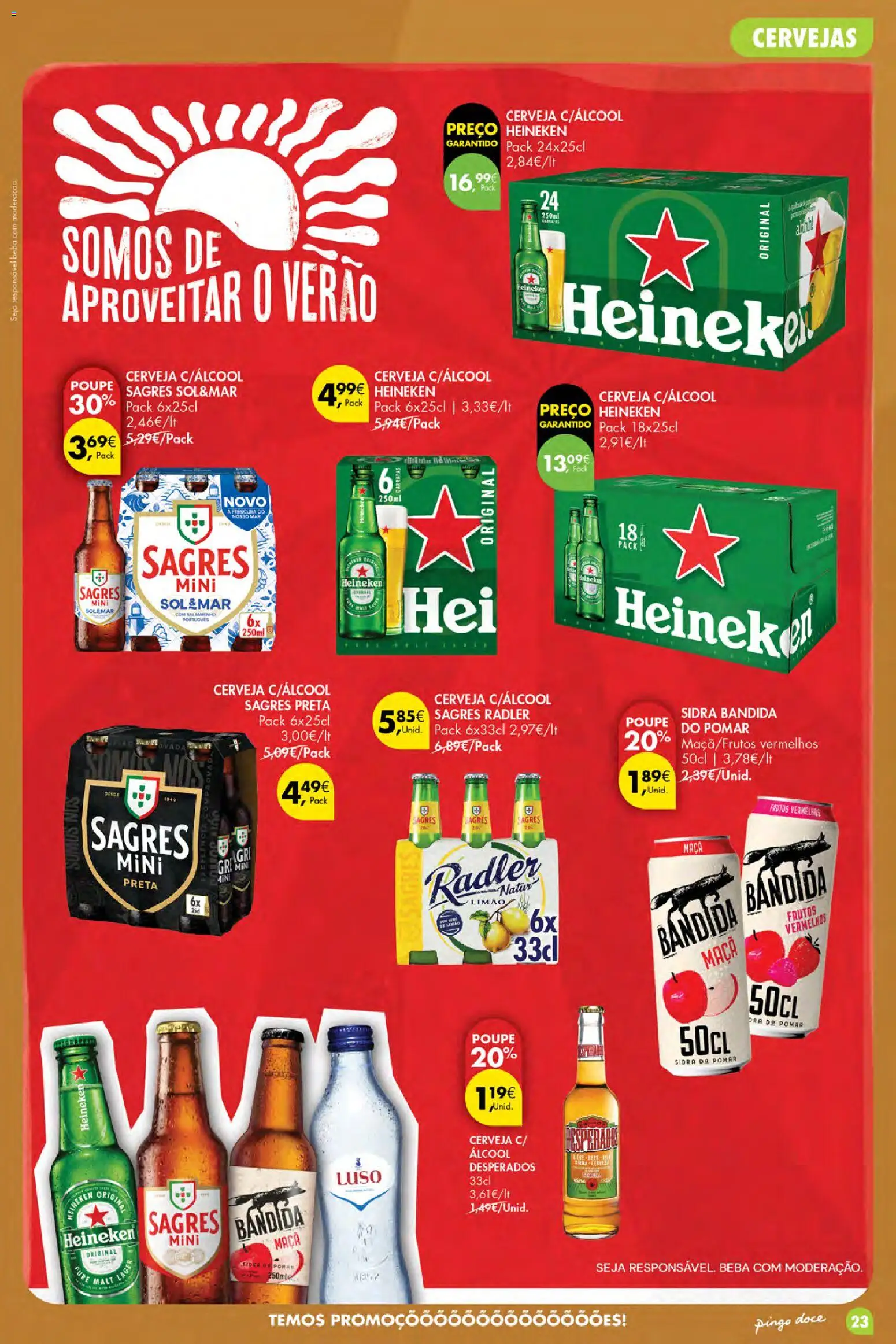 Pingo Doce Poupe Esta Semana Açores │ válido de 23/07/2026 | Página: 23 | Produtos: Sal, Maça, Cerveja