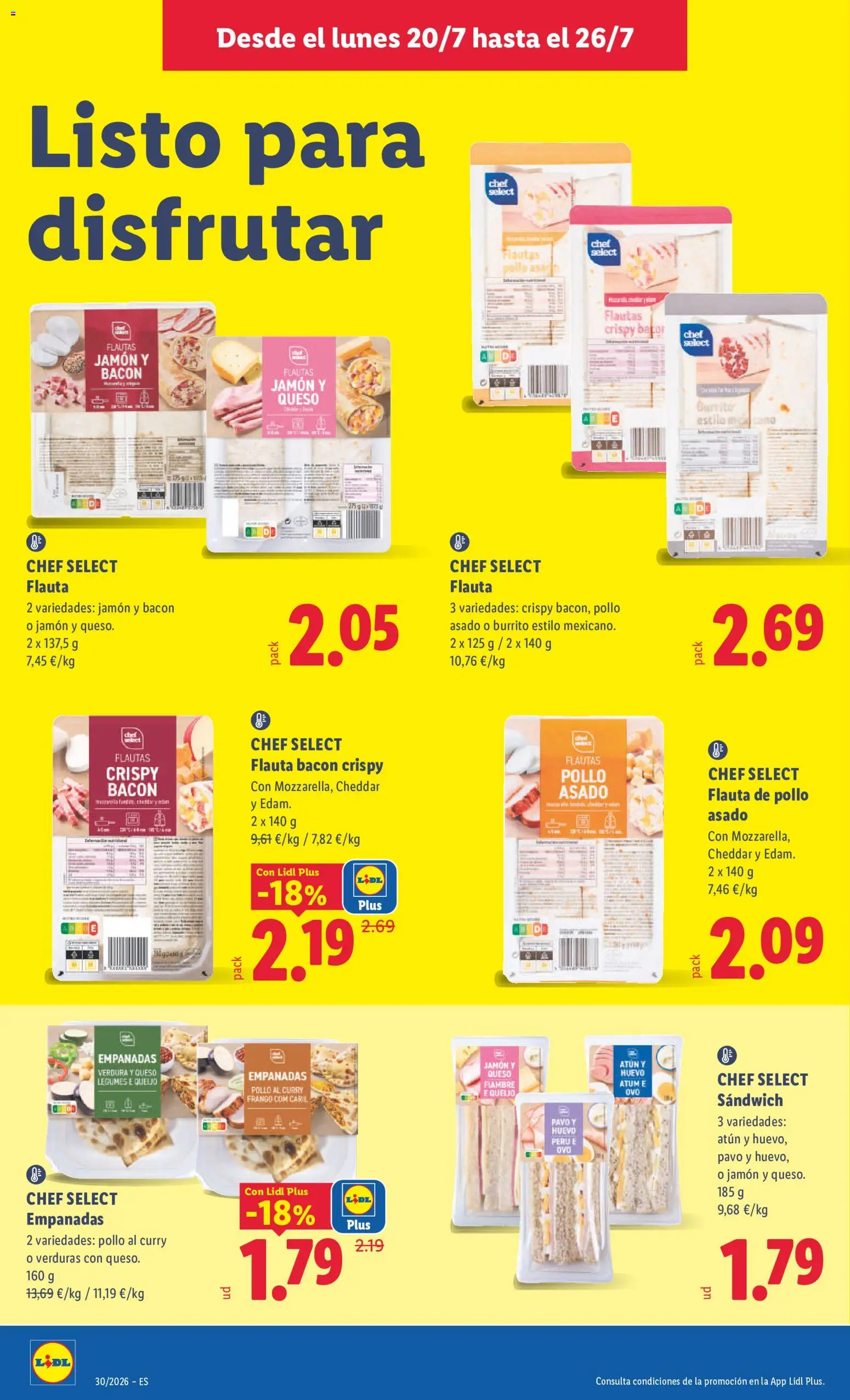 Lidl folleto │ válido desde el 20/07/2026 | Página: 10 | Productos: Atún, Jamón, Pollo, Pavo