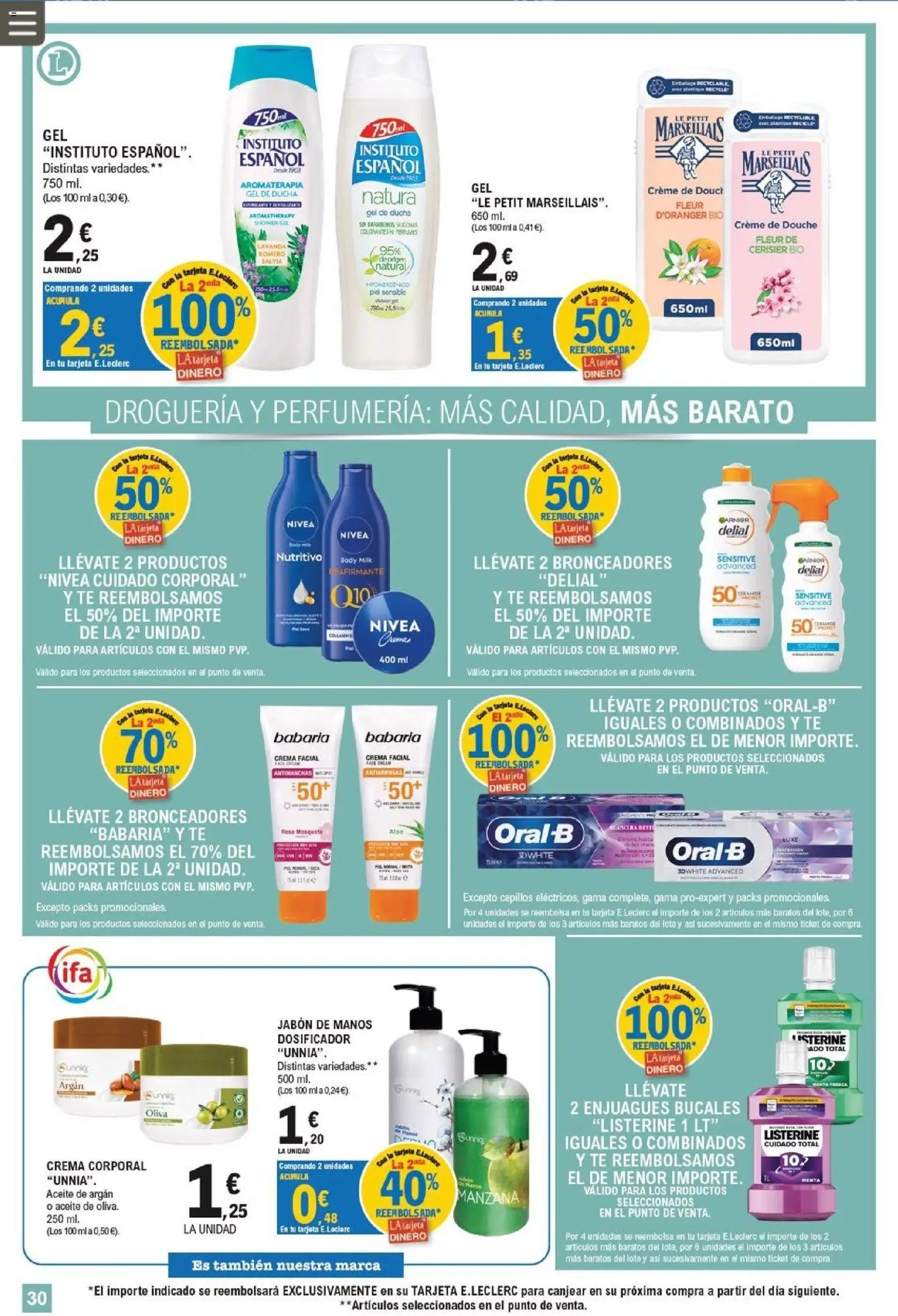 E.Leclerc Miranda de Ebro │ válido desde el 17/07/2026 | Página: 30 | Productos: Jabón, Manzana, Aceite de argán, Body