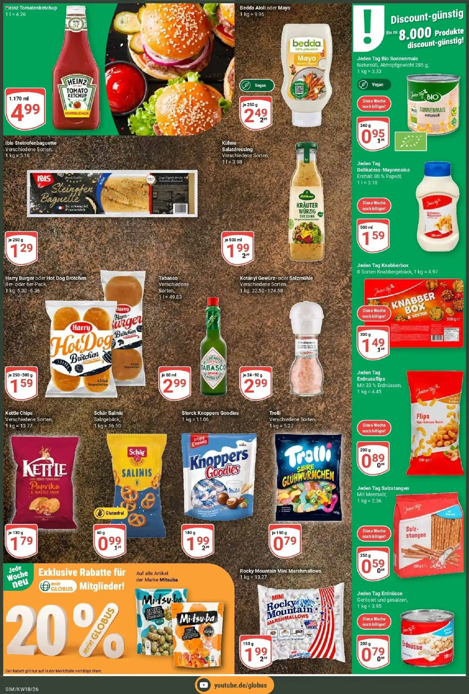 Globus Prospekt Simmern	 – gültig ab 27.04.2026 | Seite: 3 | Produkte: Baguette, Paprika, Salz, Chips