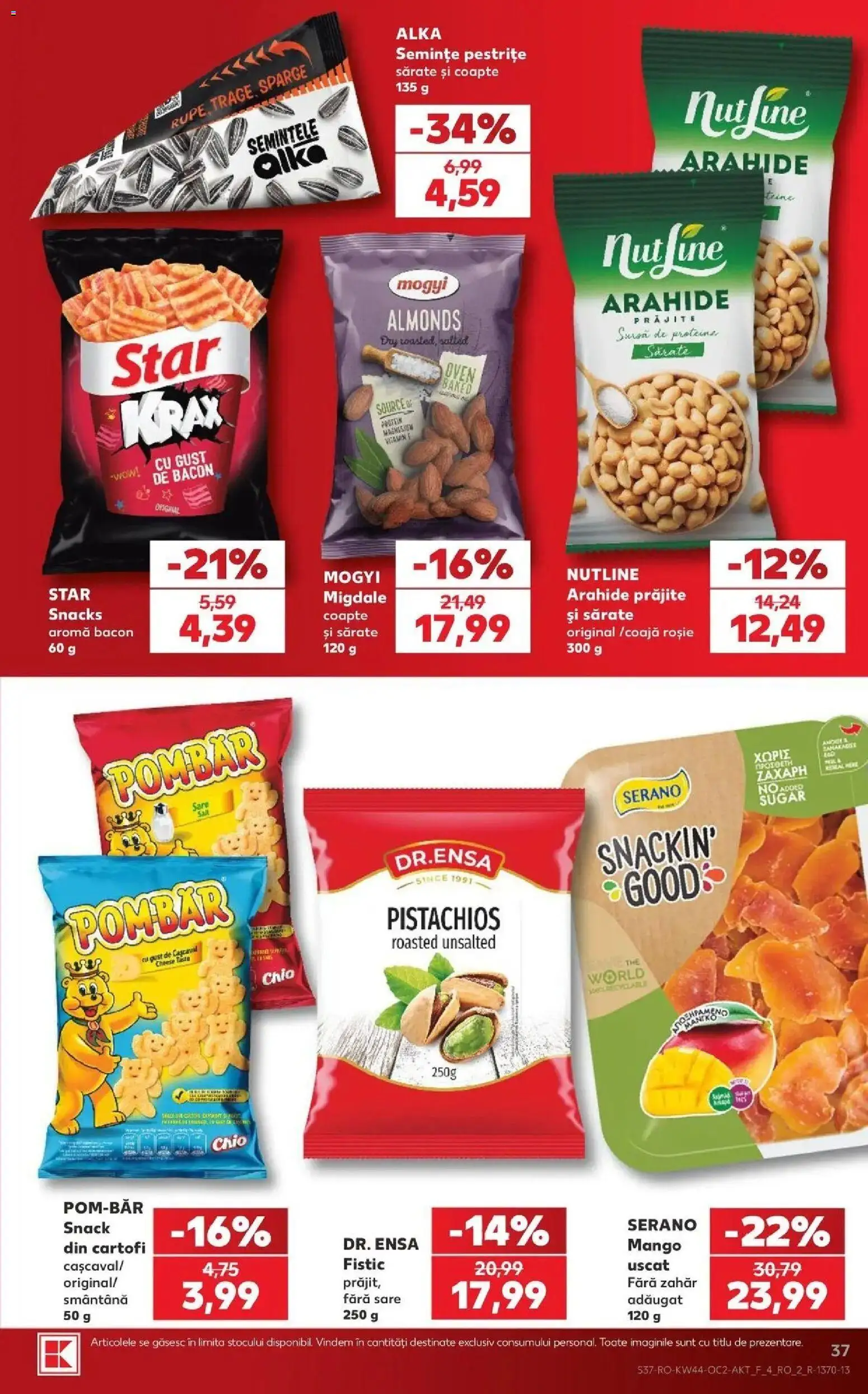 Kaufland Comarnic 28.10.2026 - Revista si Oferta | Pagină: 37 | Produse: Arahide, Smântână, Cartofi, Sare
