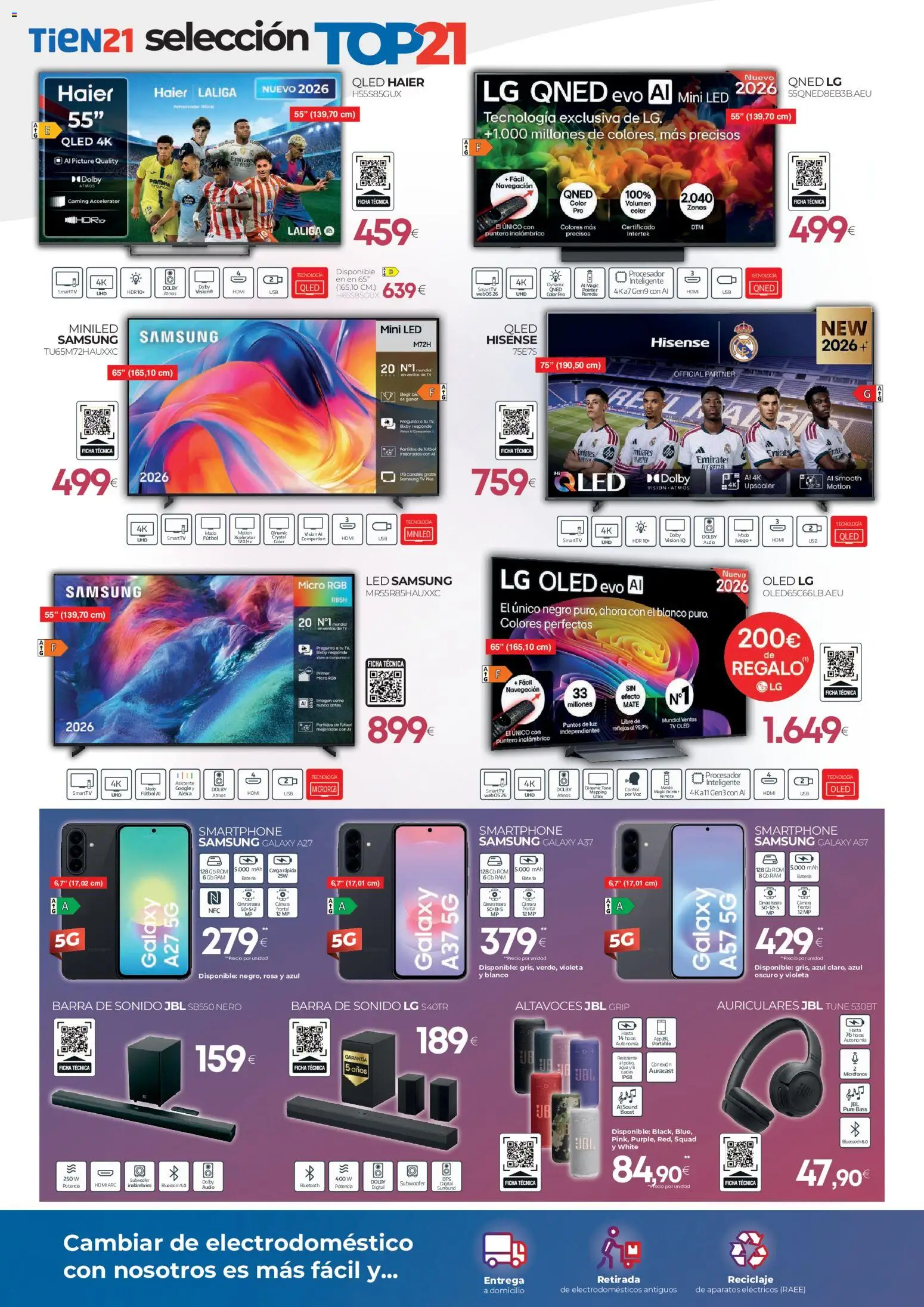 Tien 21 folleto │ válido desde el 01/10/2026 | Página: 2 | Productos: Puré, Altavoces, Smartphone, Batería