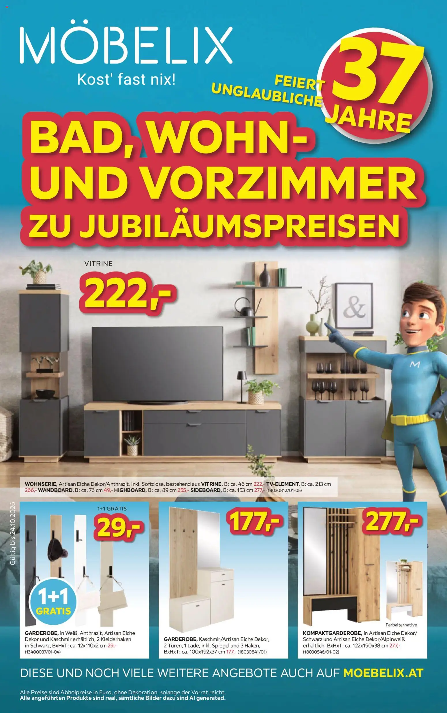 Möbelix BAD, WOHN- UND VORZIMMMEERR ZU JUBILÄUMSPREISEN gültig ab 13.10.2026 | Seite: 1 | Produkte: Spiegel