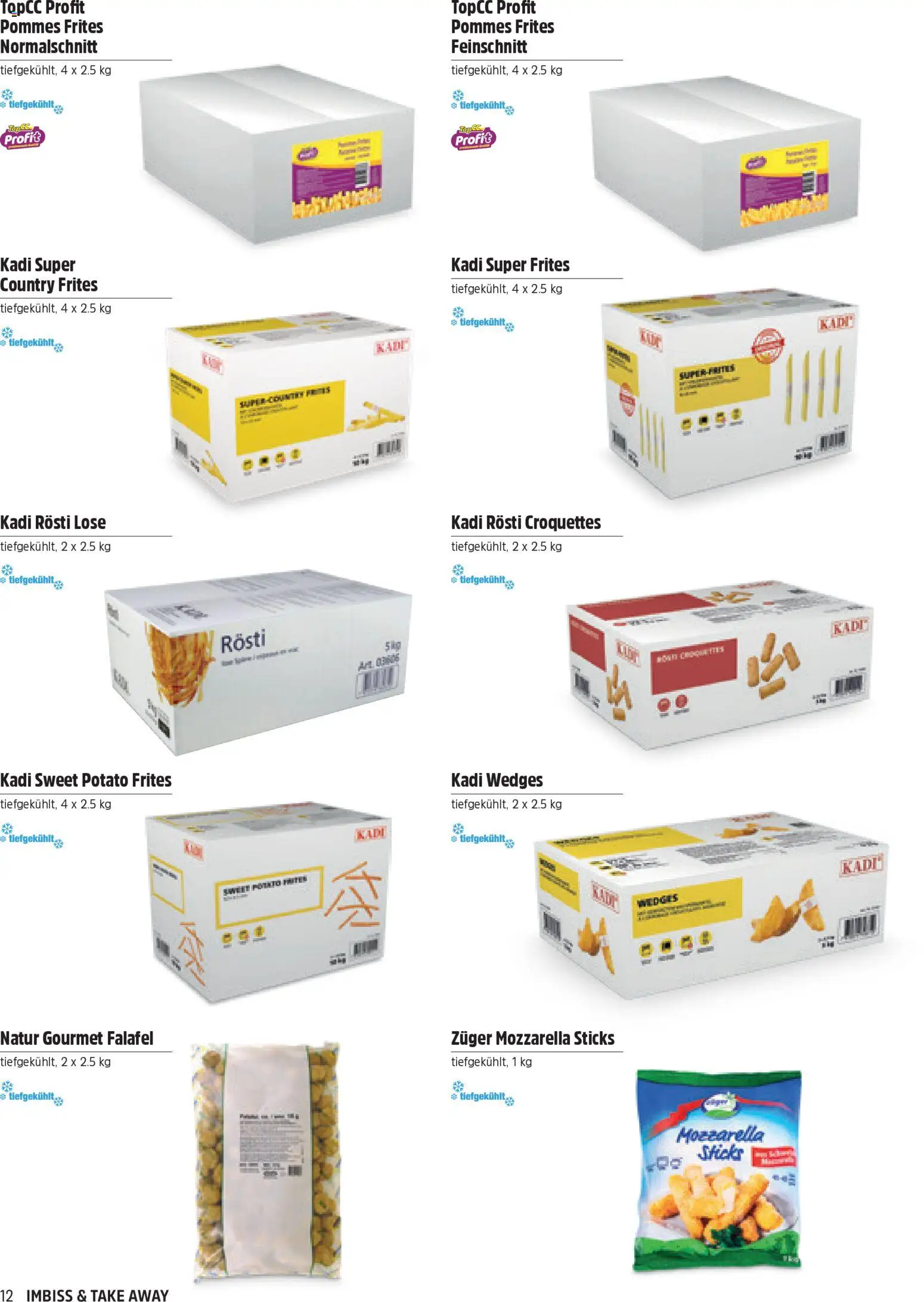TopCC aktionen Imbiss & Take Away – gültig ab 31.03.2026 | Seite: 12 | Produkte: Pommes Frites, Top