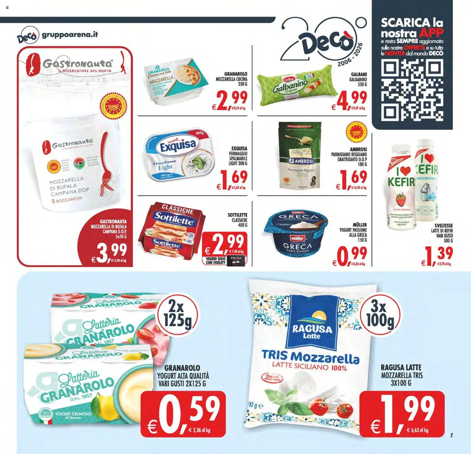 Volantino Decò del 08.05.2026 | Pagina: 9 | Prodotti: Yogurt, Latte, Formaggio, Parmigiano reggiano
