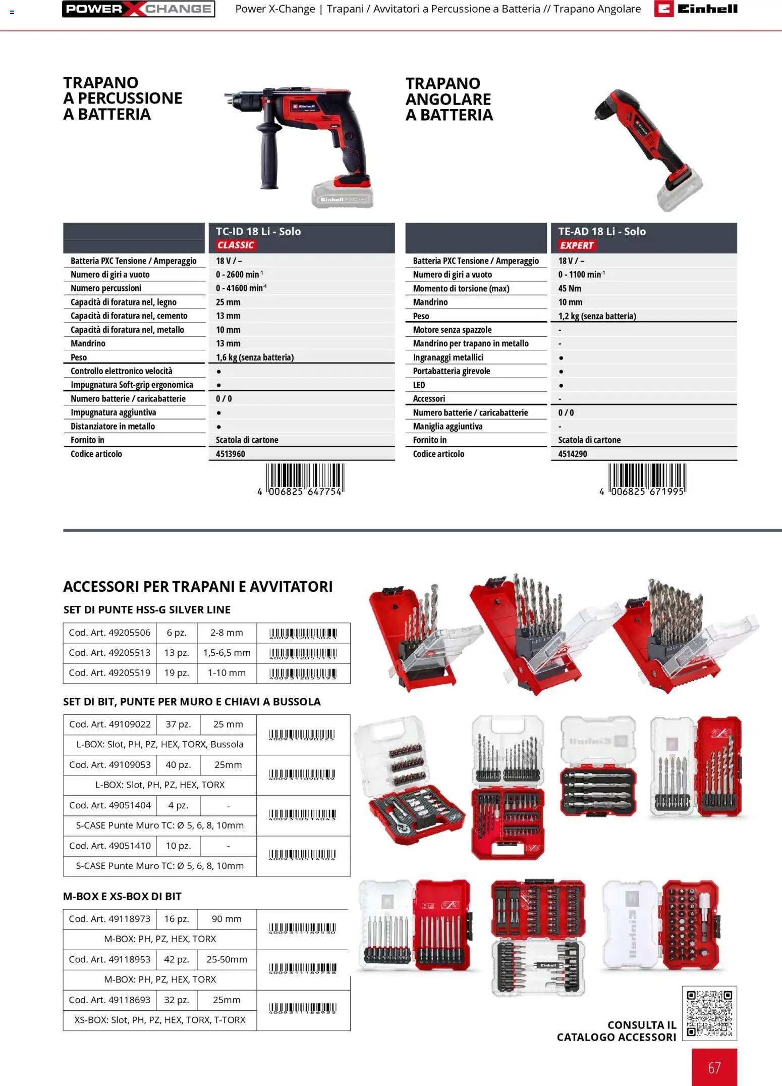 Volantino Einhell del 17.03.2026 | Pagina: 69 | Prodotti: Trapano, Batteria, Batterie, Caricabatterie