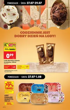 Pogląd oferty "Lody Marletto Classic na patyku, 120ml, Lody Marletto Classic na patyku, 120ml" - ważna od 27.07.2026 | Strona: 30