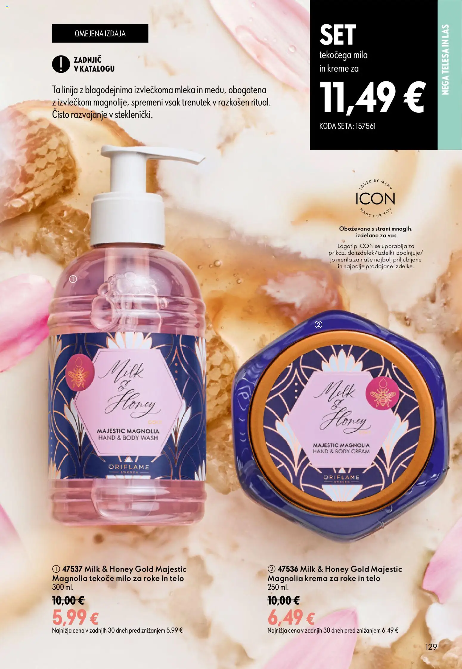 Novi Oriflame katalog ponudbe – veljaven od 16.09.2026 | Stran: 129 | Izdelki: Tekoče milo, Krema, Krema za roke, Milo