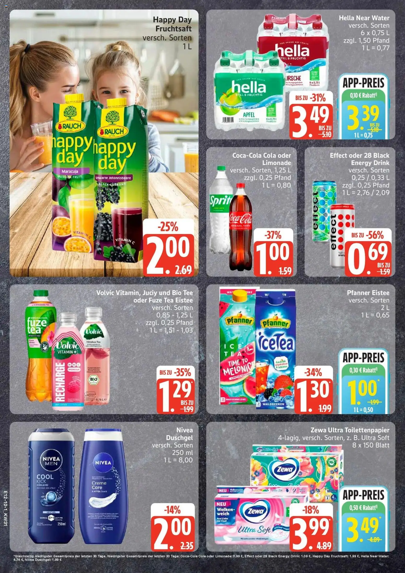 Edeka Prospekt Norderstedt – gültig ab 27.07.2026 | Seite: 10 | Produkte: Cola, Energy, Tee, Toilettenpapier