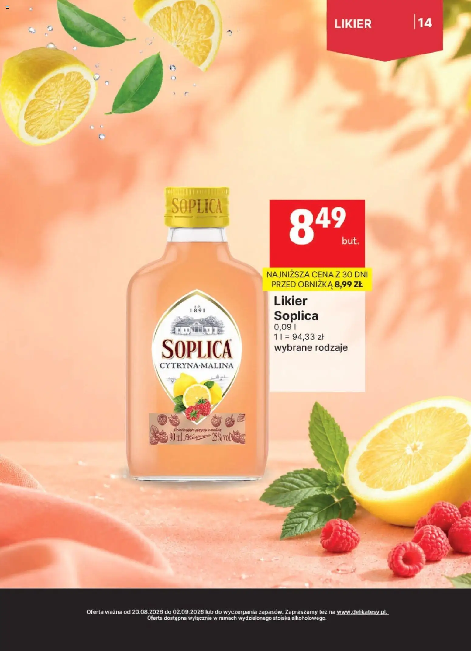 Delikatesy Centrum gazetka - DeliBarek od 20.08.2026 | Strona: 14 | Produkty: Soplica