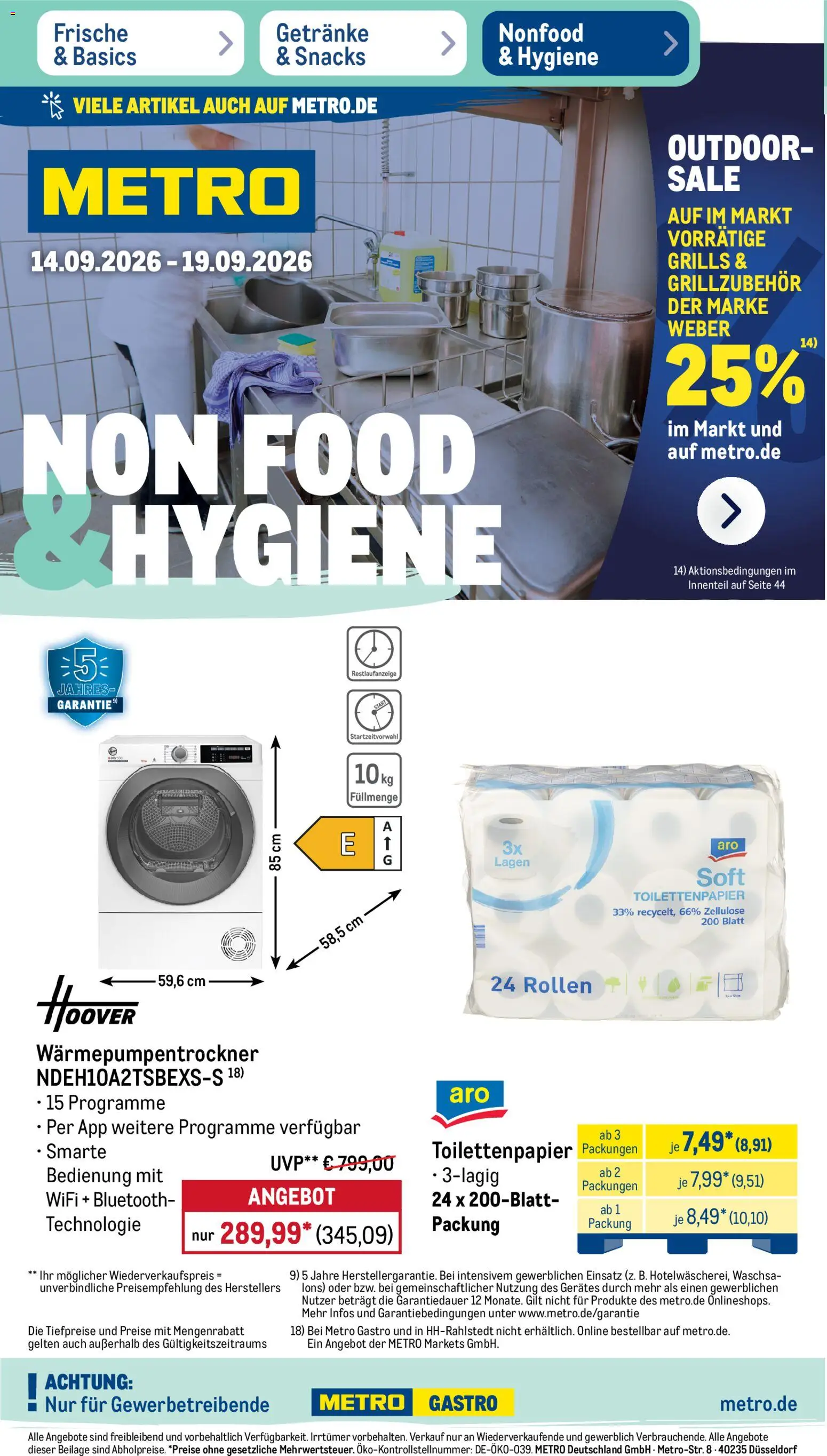 Metro Prospekt – gültig ab 14.09.2026 | Seite: 36 | Produkte: Toilettenpapier