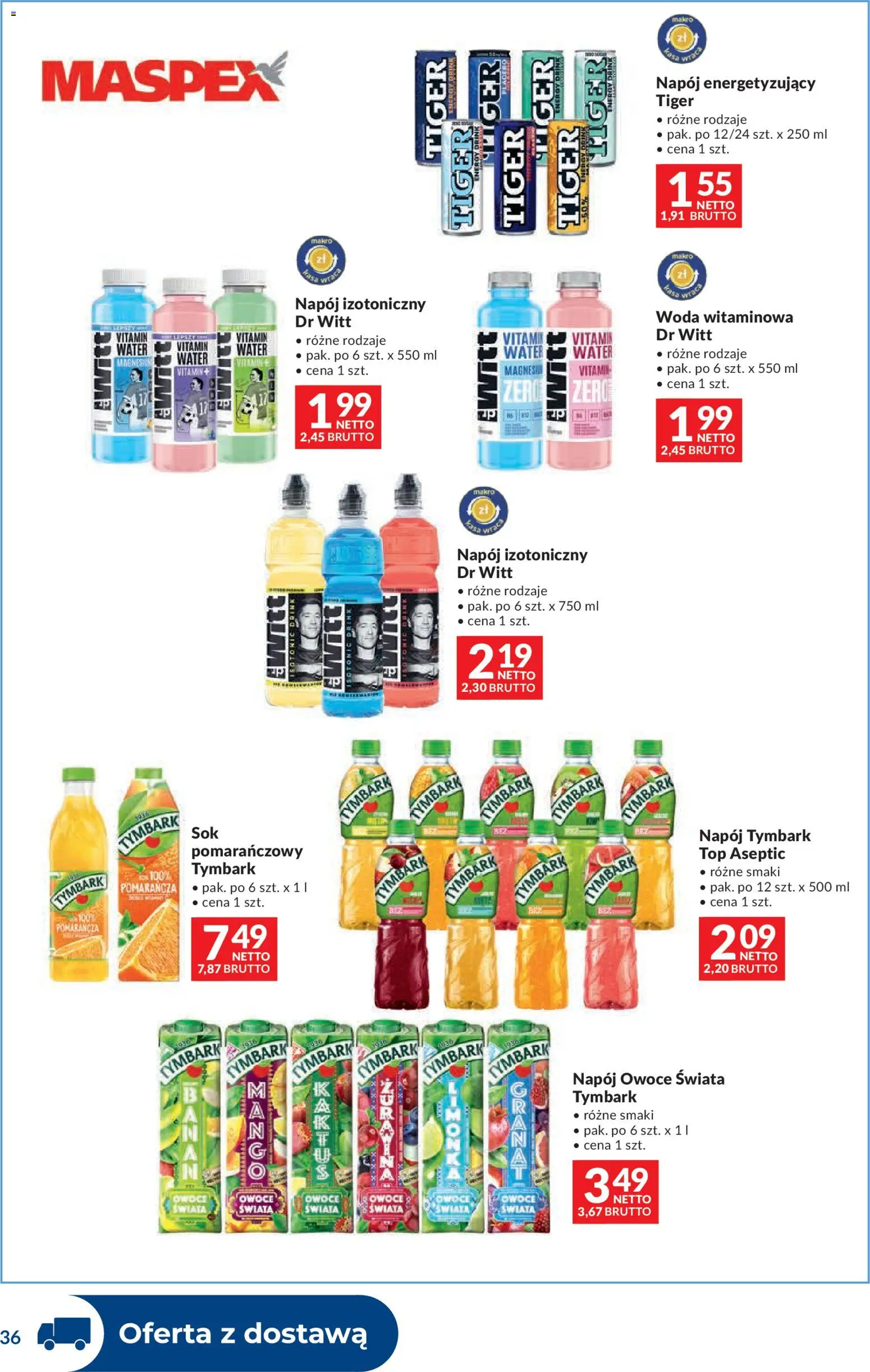 Makro gazetka - Dystrybucja do sklepów od 04.08.2026 | Strona: 36 | Produkty: Top, Woda, Owoce