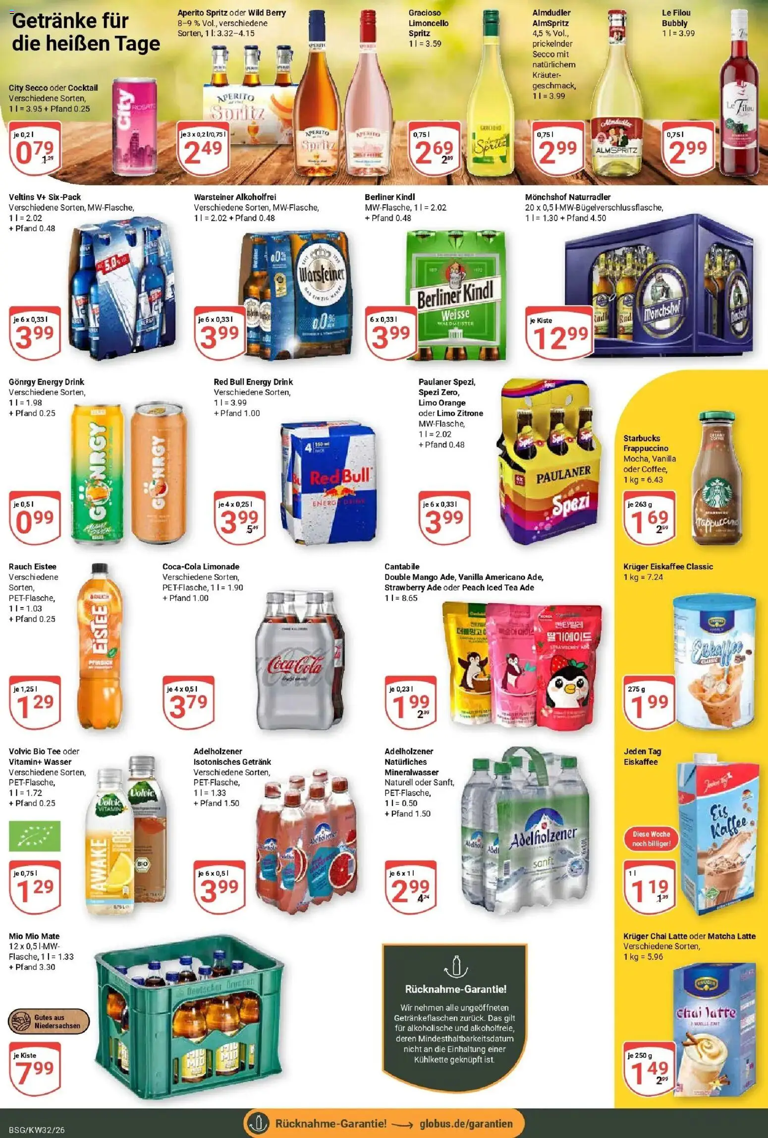 Globus Prospekt Braunschweig (ab 03.08.2026) » Angebote online | Seite: 21 | Produkte: Le filou, Mineralwasser, Wasser, Veltins