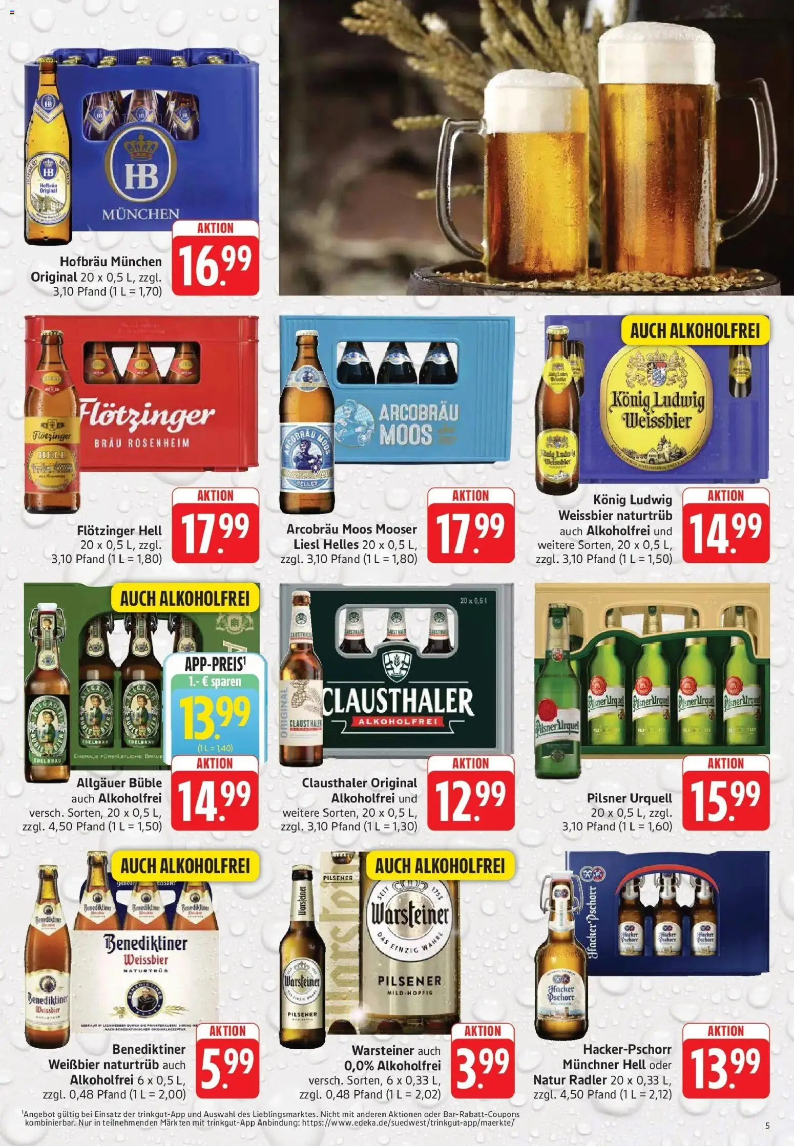 Trinkgut - trinkgut: Wochenangebote (ab 05.10.2026) » Angebote online | Seite: 5 | Produkte: Weißbier, Radler, Pilsner urquell, Warsteiner