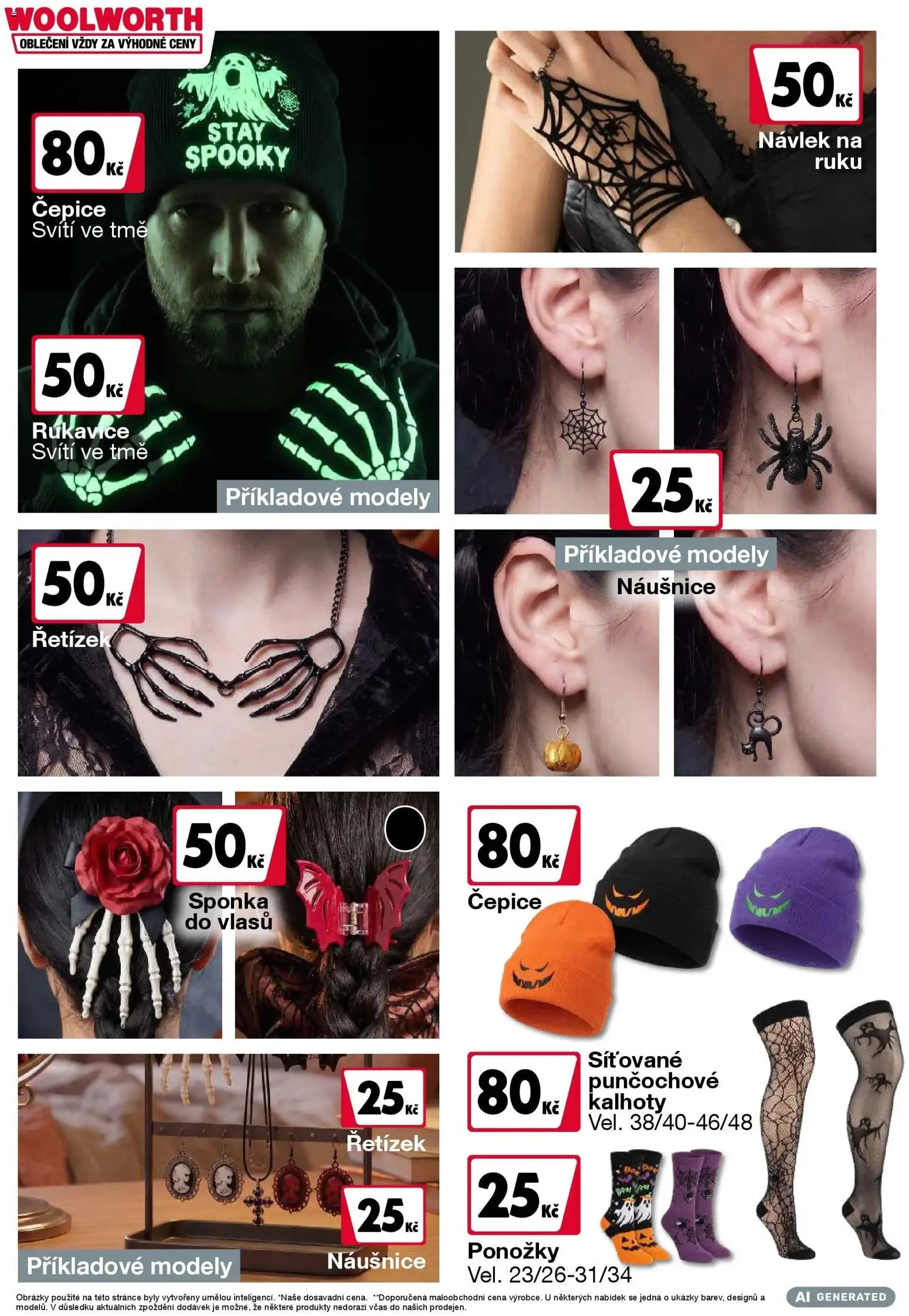 Woolworth leták - Trebic od 02.10.2026 | Strana: 23 | Produkty: Rukavice, Naušnice, Modely, Oblečení