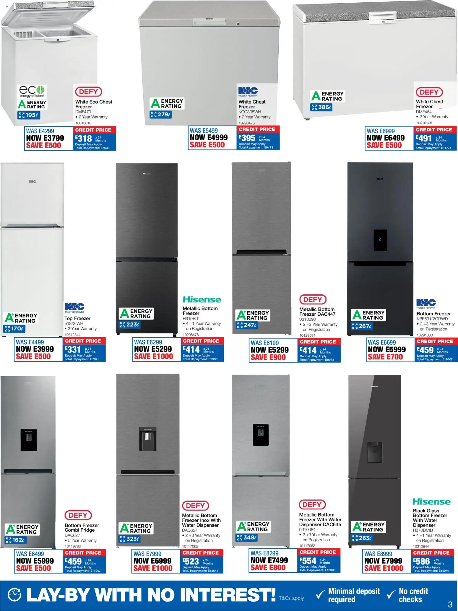 New OK Furniture catalogue – valid from 18.05.2026 | Page: 3 | Products: Freezer, Fridge, Water