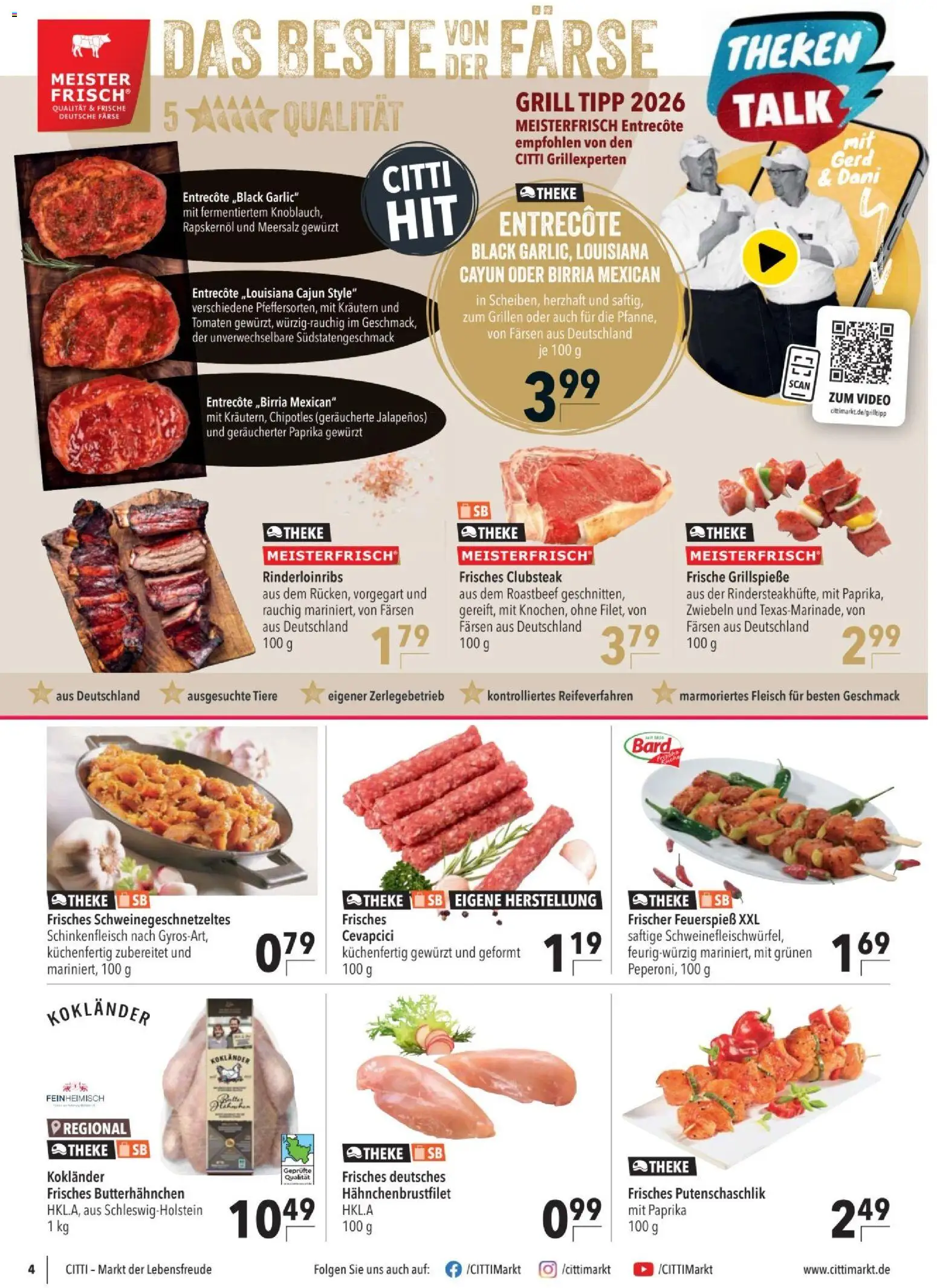 CITTI tilbudsavis – gyldig fra 10.06.2026 | Side: 4 | Produkter: Entrecote, Roastbeef, Video, Paprika