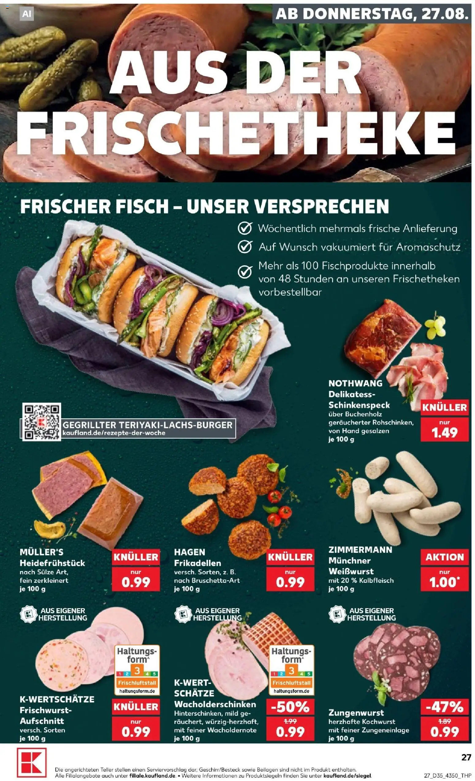 Kaufland Německo leták - Jena od 27.08.2026 | Strana: 29 | Produkty: Burger, Forma