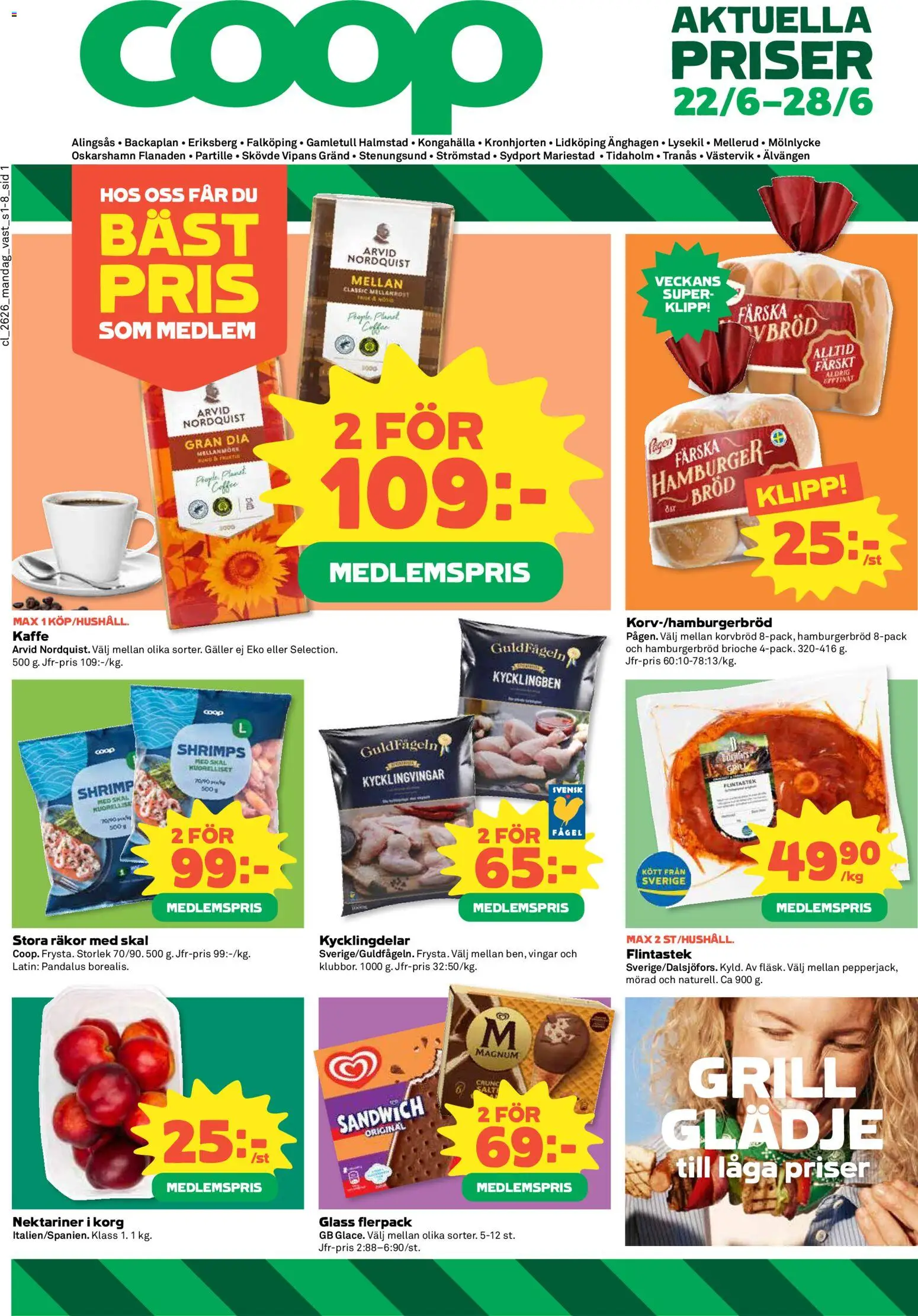 Coop reklamblad aktuell från 22/06/2026 | Sida: 1