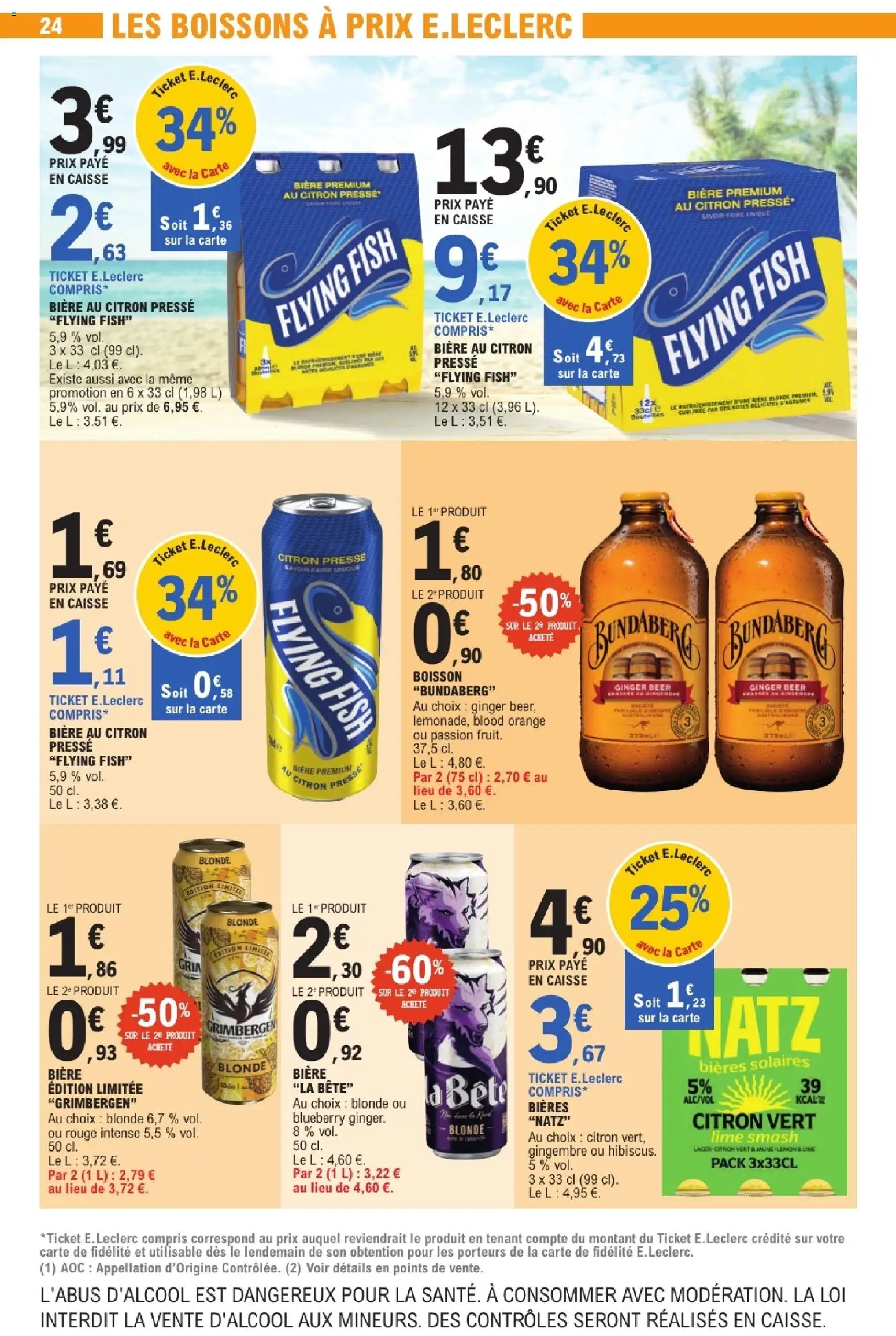 {H1} | Page: 24 | Produits: Citron, Citron vert, Orange, Bière blonde