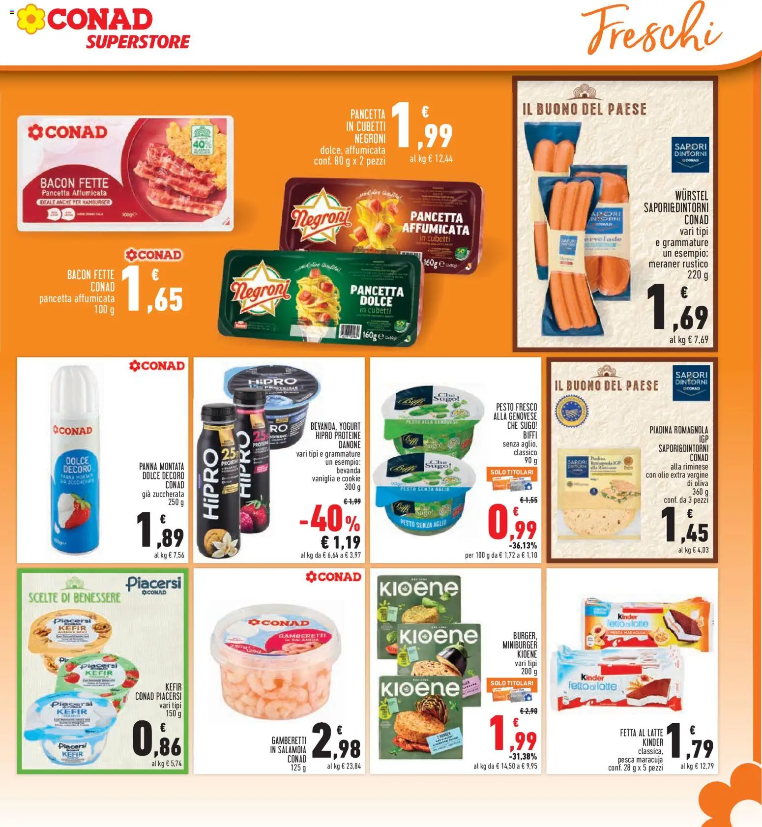 Volantino Conad del 07.05.2026 | Pagina: 15 | Prodotti: Yogurt, Pancetta, Aglio, Wurstel