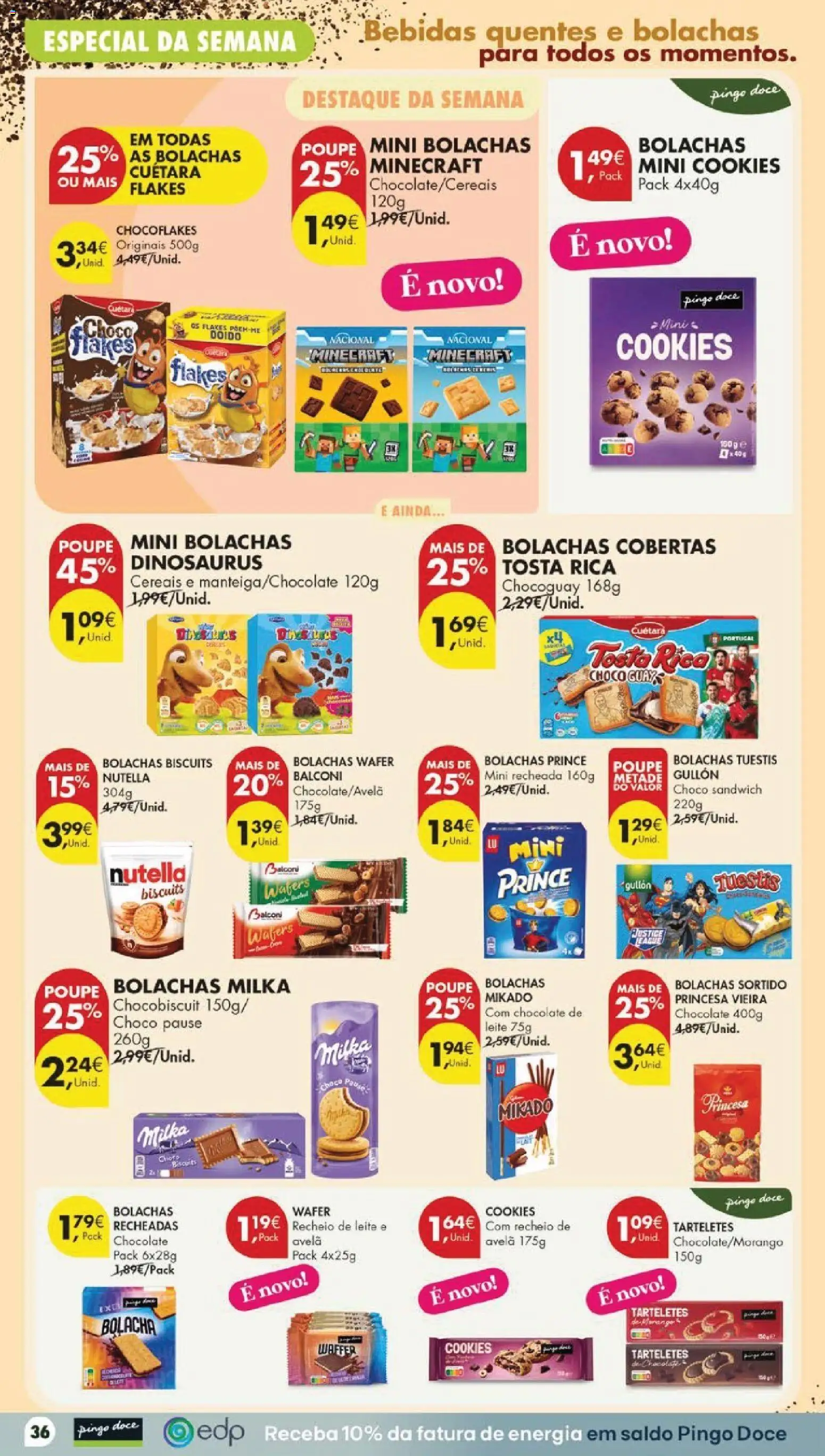Pingo Doce Poupe Esta Semana Lojas Grandes │ válido de 22/09/2026 | Página: 38 | Produtos: Bolachas milka, Nutella, Bolachas, Bebidas