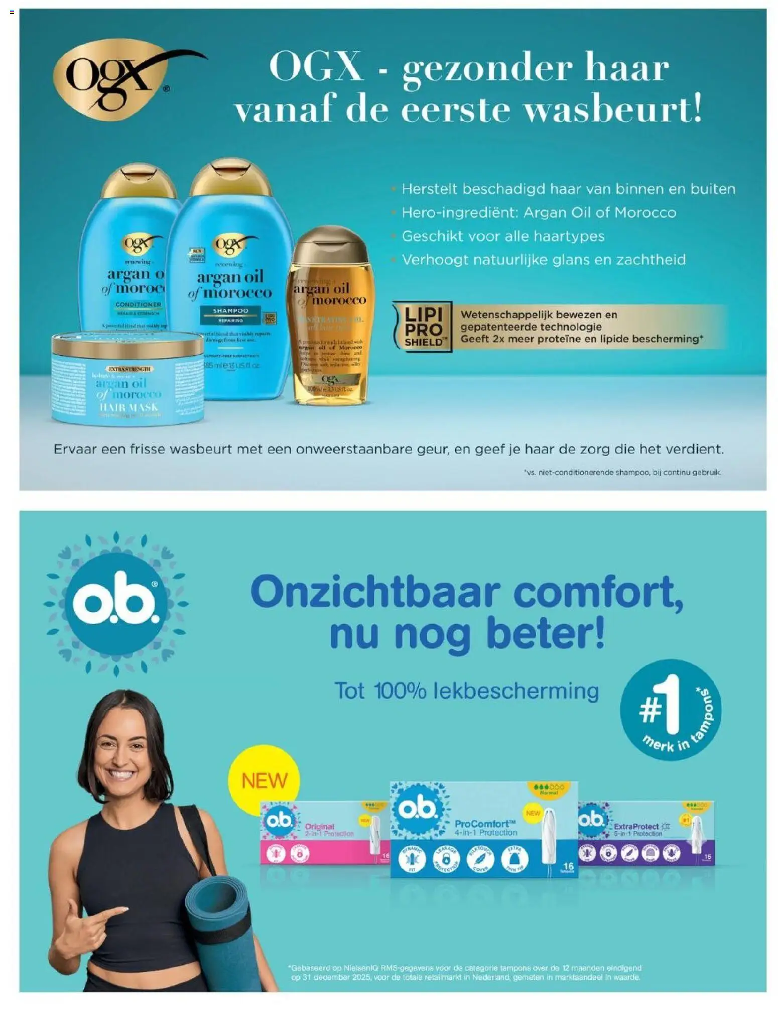 {H1} | Pagina: 40 | Producten: Tampons, Shampoo, Conditioner