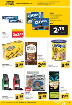 Vista previa Alimerka folleto válido desde el 27/07/2026 | Página: 13 | Productos: Café, Galletas, Teléfono, Café en grano