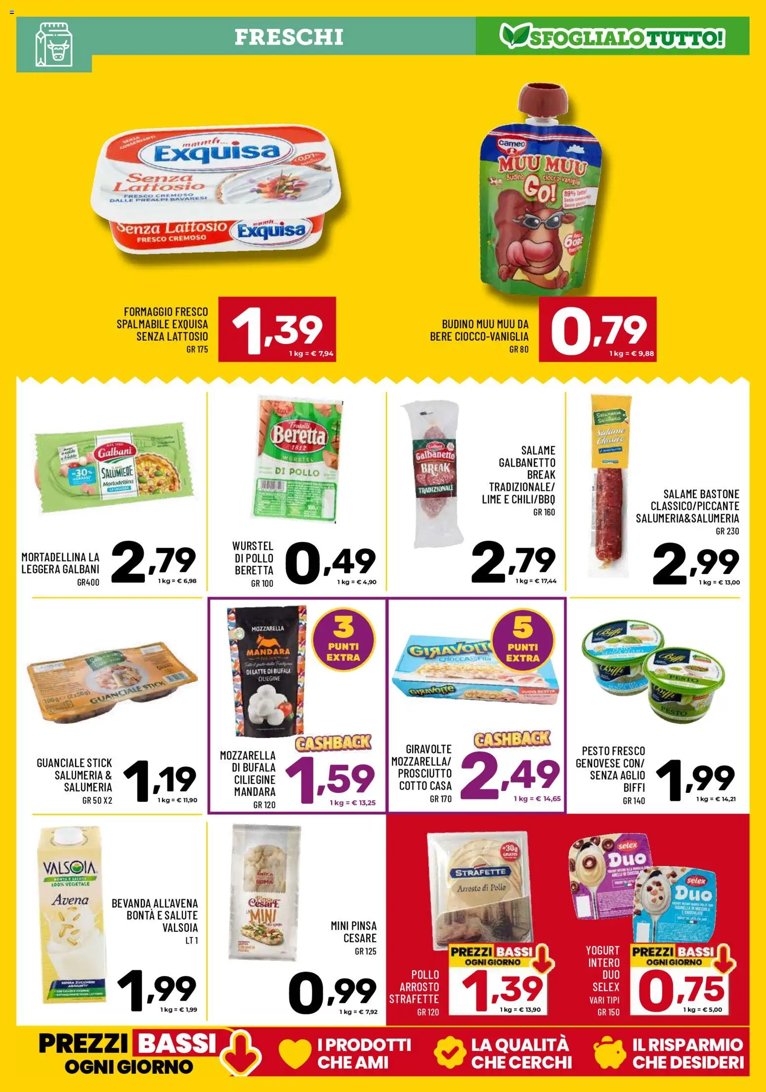 Volantino Il Centesimo del 21/08/2026 | Pagina: 7 | Prodotti: Mozzarella, Latte, Wurstel, Guanciale