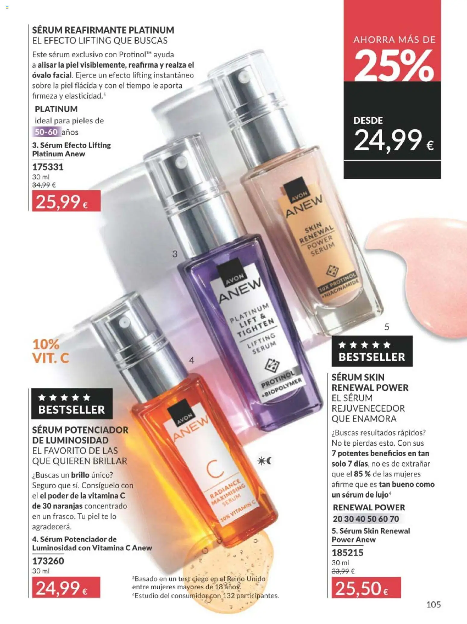 Catálogo AVON campaña 8 │ válido desde el 01/08/2026 | Página: 105 | Productos: Sérum, Naranjas, Té