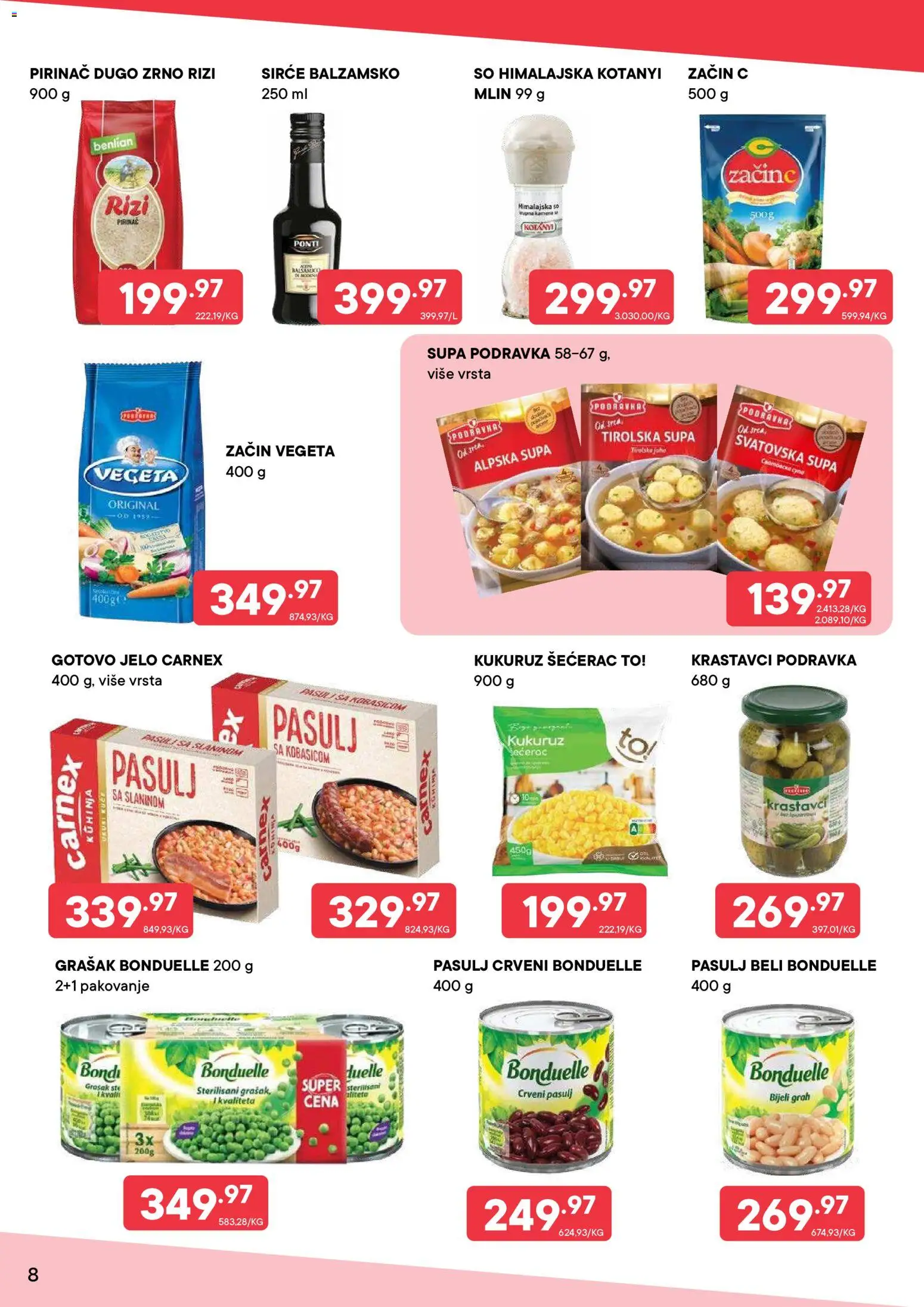 PerSu katalog - važi od 20.07.2026 | Strana: 8 | Proizvode: Pasulj, Kuhinja, So, Sirće