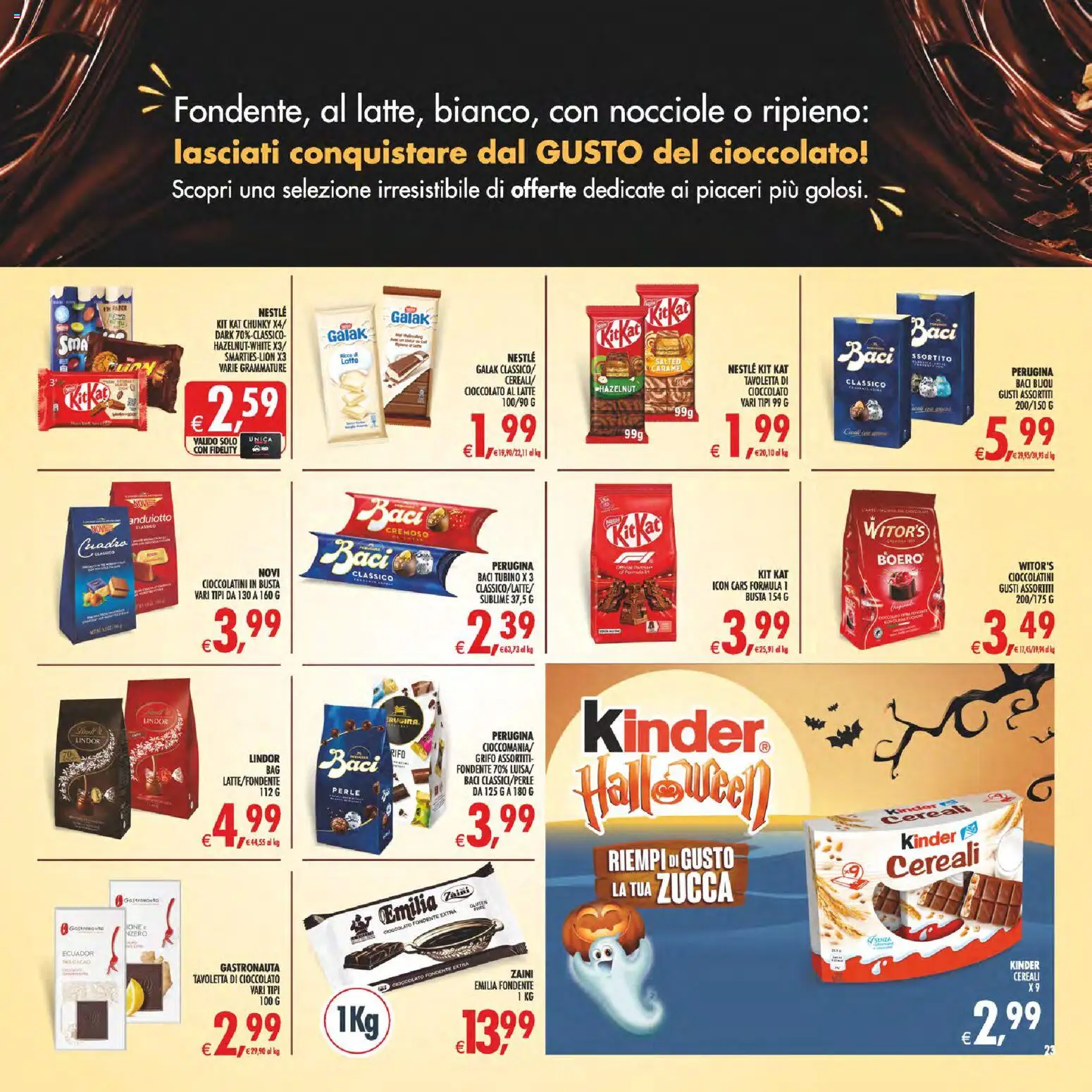Volantino Decò del 23/10/2026 | Pagina: 24 | Prodotti: Latte, Nocciole, Zucca, Tavoletta