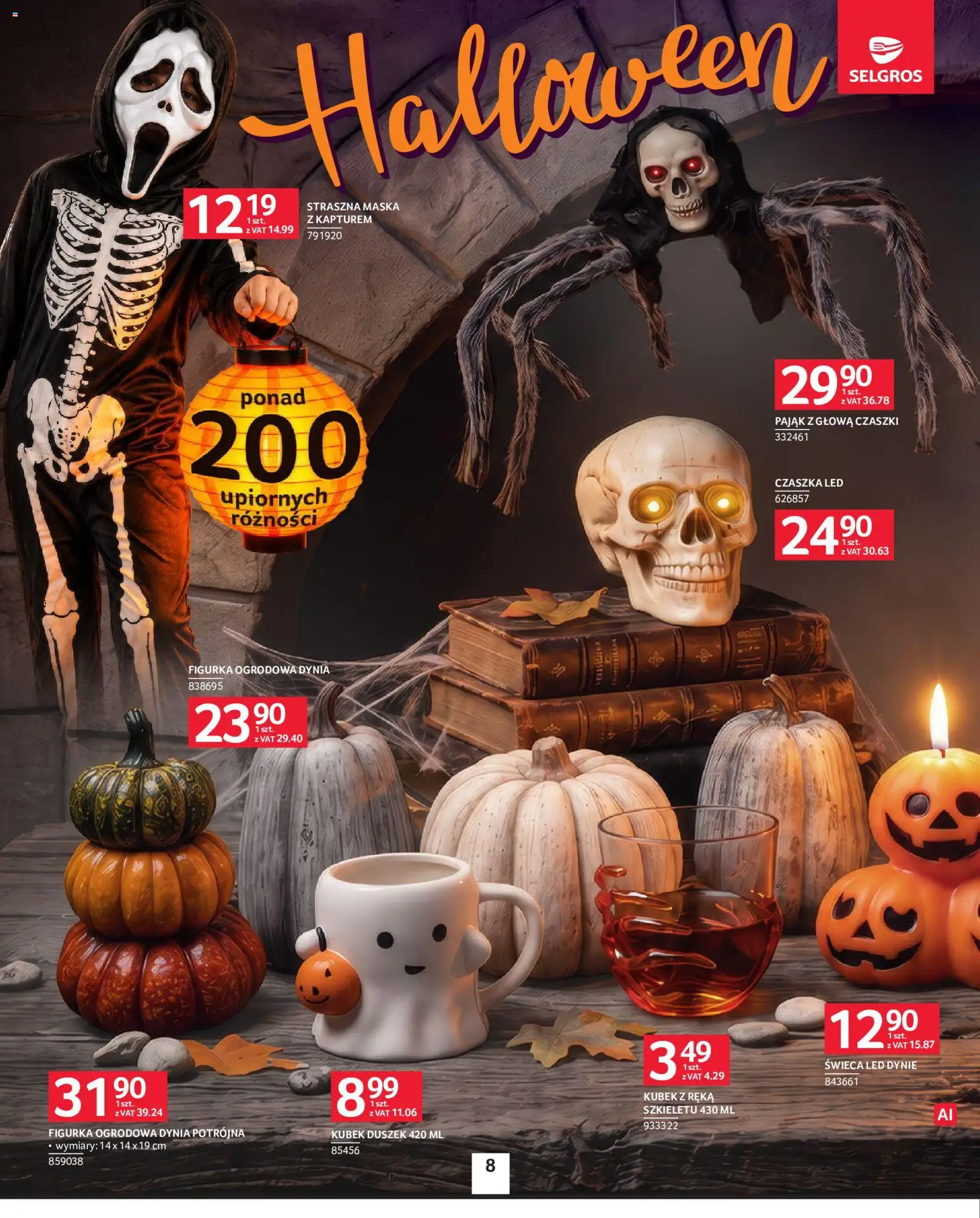 Selgros cash&carry gazetka - Oferta przemysłowa od 22.10.2026 | Strona: 10 | Produkty: Dynia, Świeca, Maska