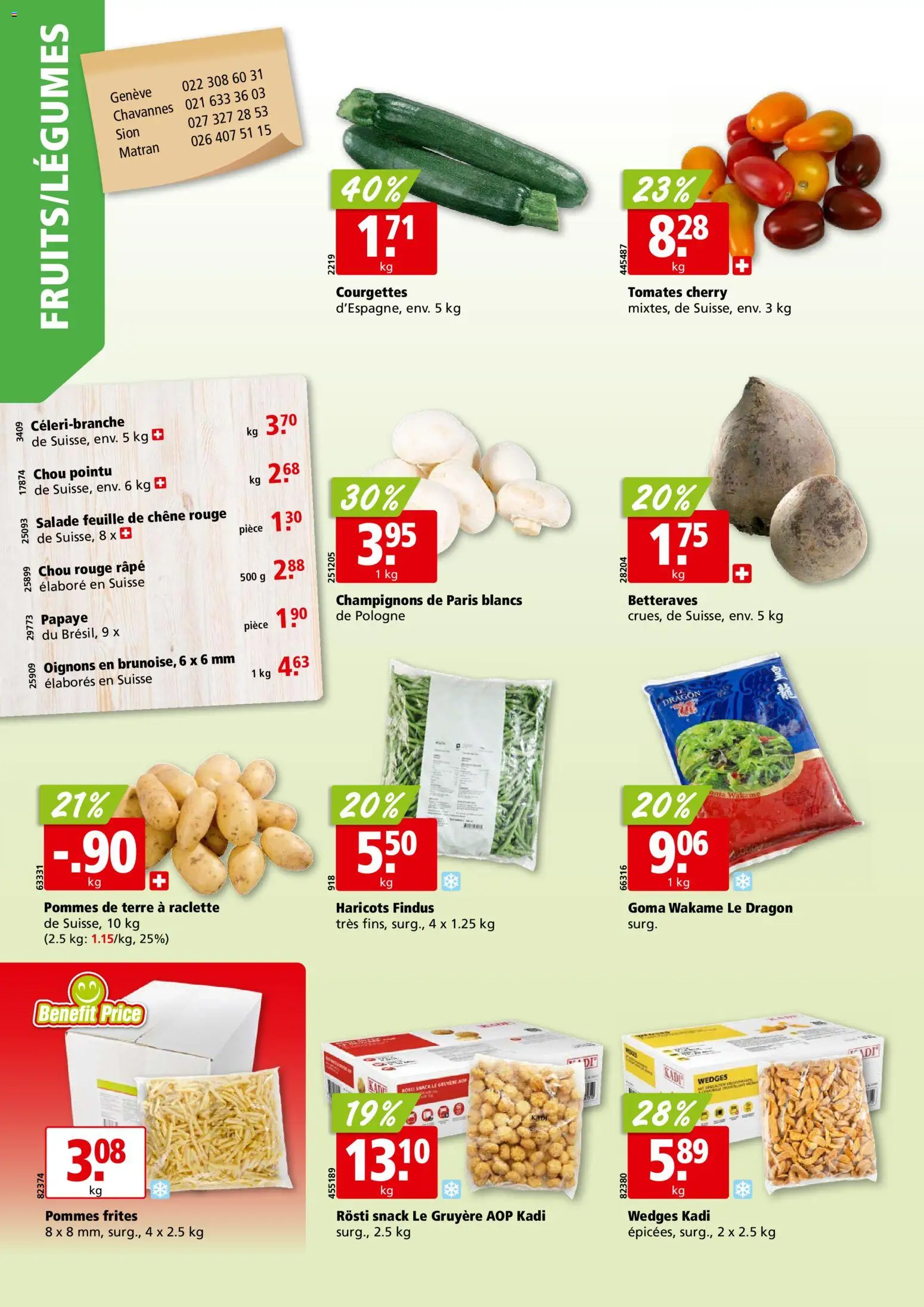 Aligro aktionen Chavannes, Matran, Genève, Sion – gültig ab 05.10.2026 | Seite: 2 | Produkte: Pommes Frites, Rouge, Champignons, Raclette