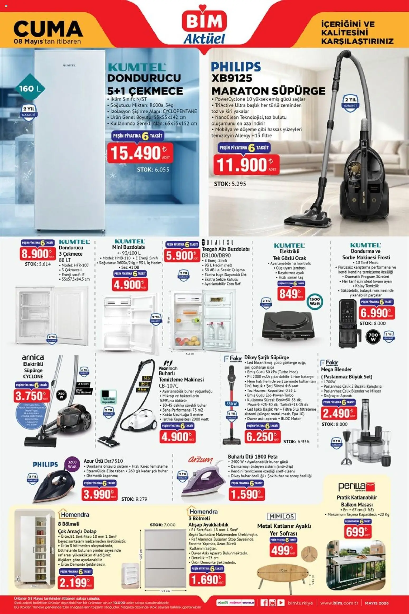 BİM - Katalog Cuma - 08.05.2026 tarihinden itibaren geçerlidir | Sayfa: 1 | Ürünler: Askı, Halı, Ses, Ütü