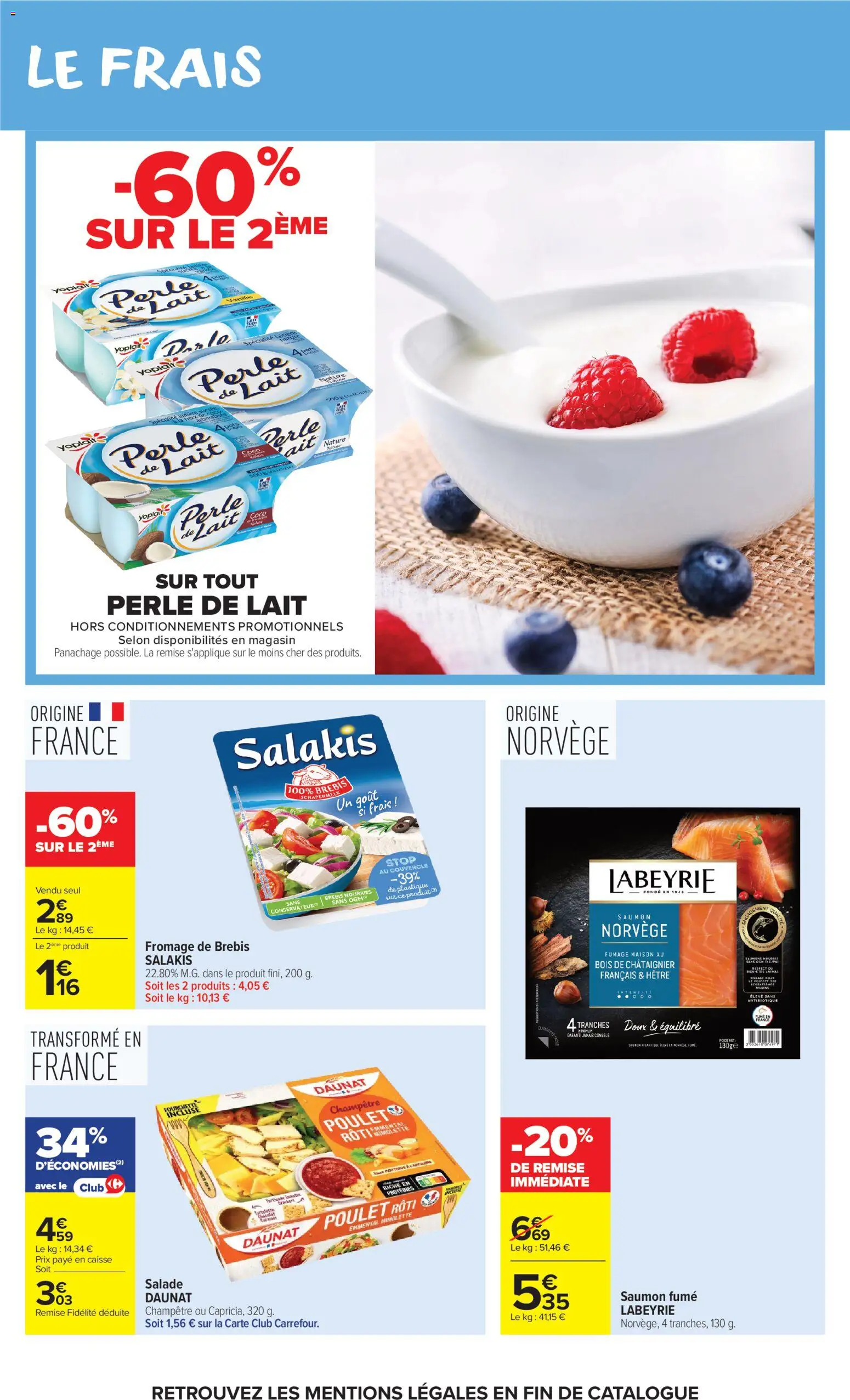 {H1} | Page: 10 | Produits: Salade, Saumon fumé, Lait, Saumon