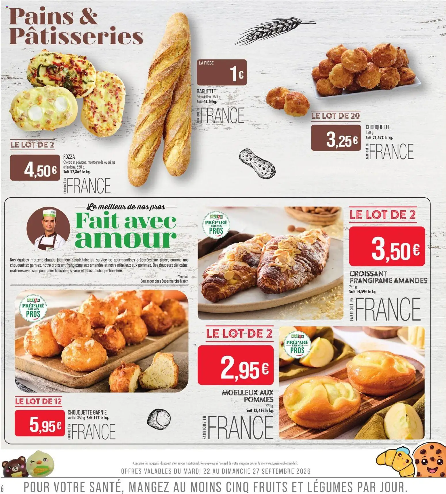 {H1} | Page: 6 | Produits: Chorizo, Baguette, Croissant, Chouquette