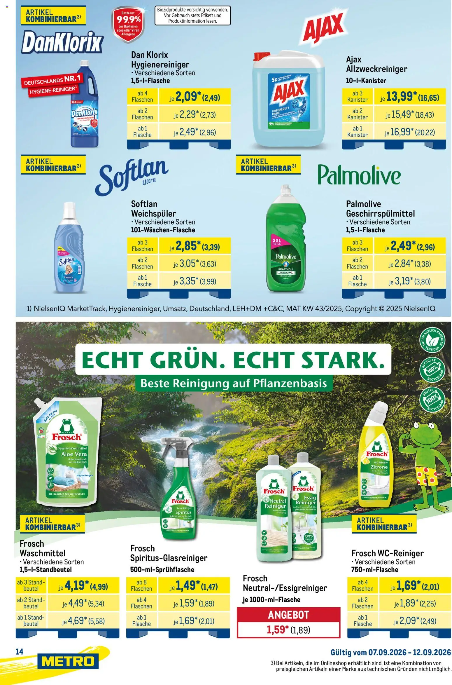 Metro Starke Marken – gültig ab 07.09.2026 | Seite: 14 | Produkte: Kalk, Waschmittel, Geschirrspülmittel, Zitrone
