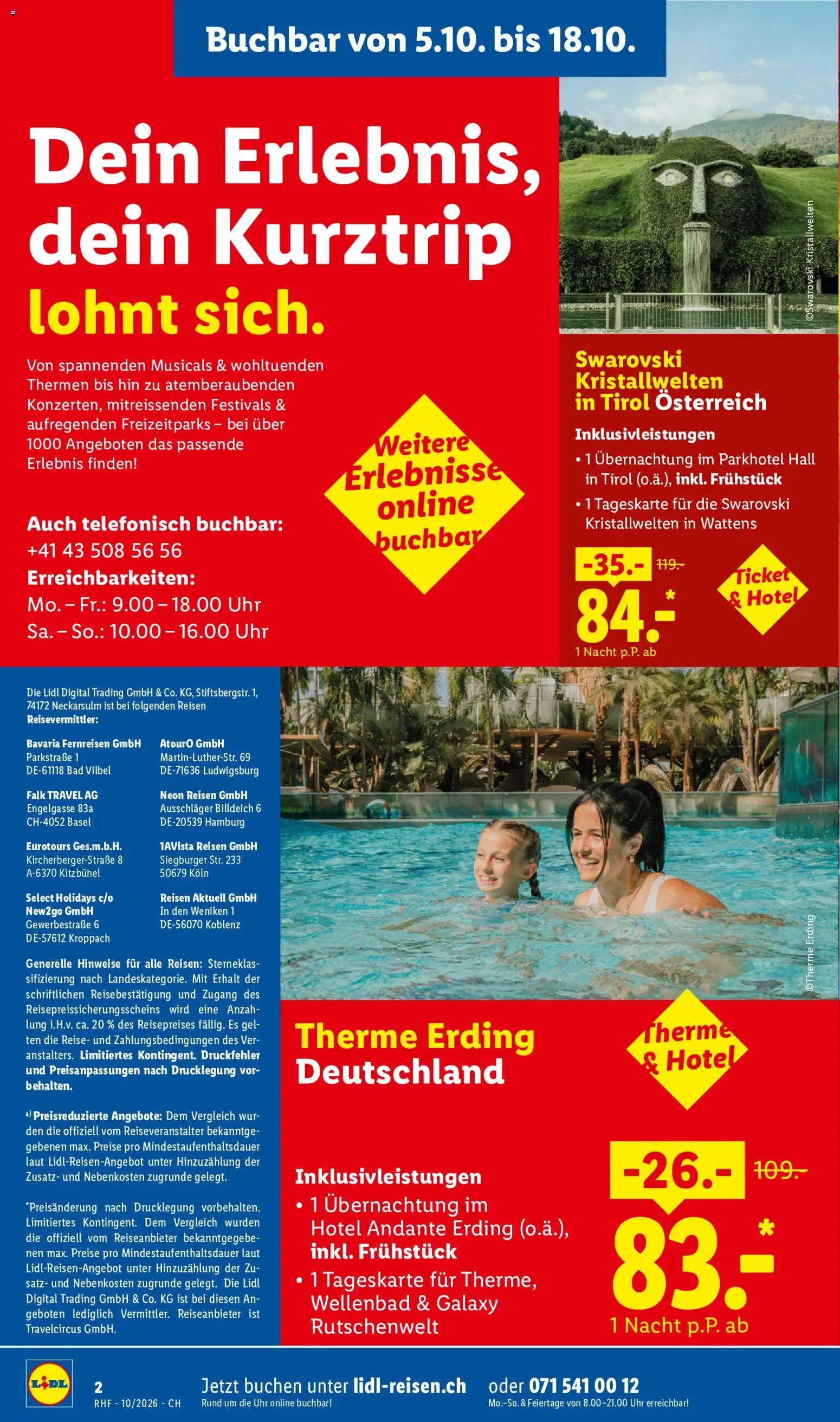 Lidl aktionen Reise-Highlights – gültig ab 30.09.2026 | Seite: 2 | Produkte: Bad, Uhr