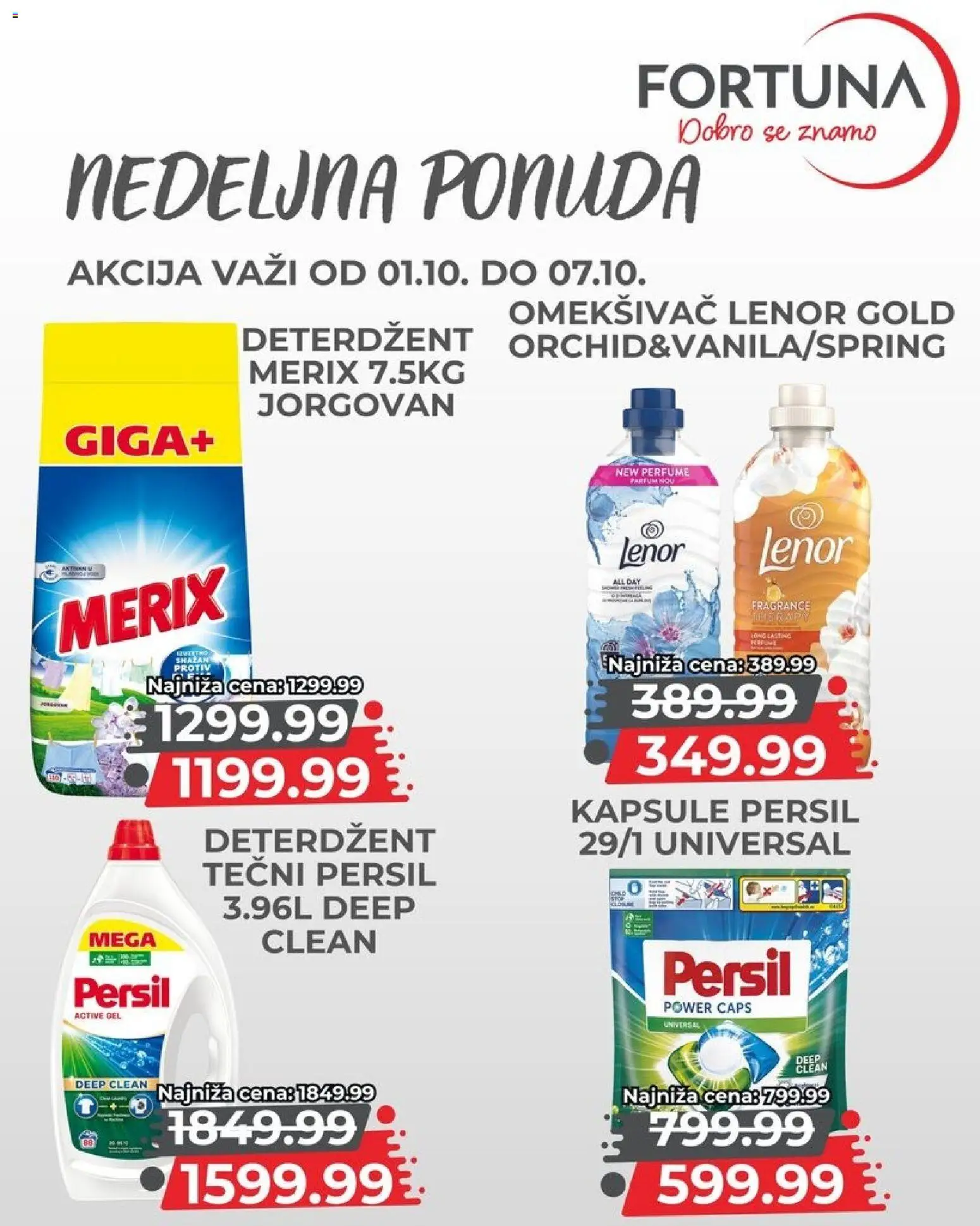 Fortuna Market katalog - važi od 01.10.2026 | Strana: 11 | Proizvode: Deterdžent, Kapsule, Omekšivač, Persil