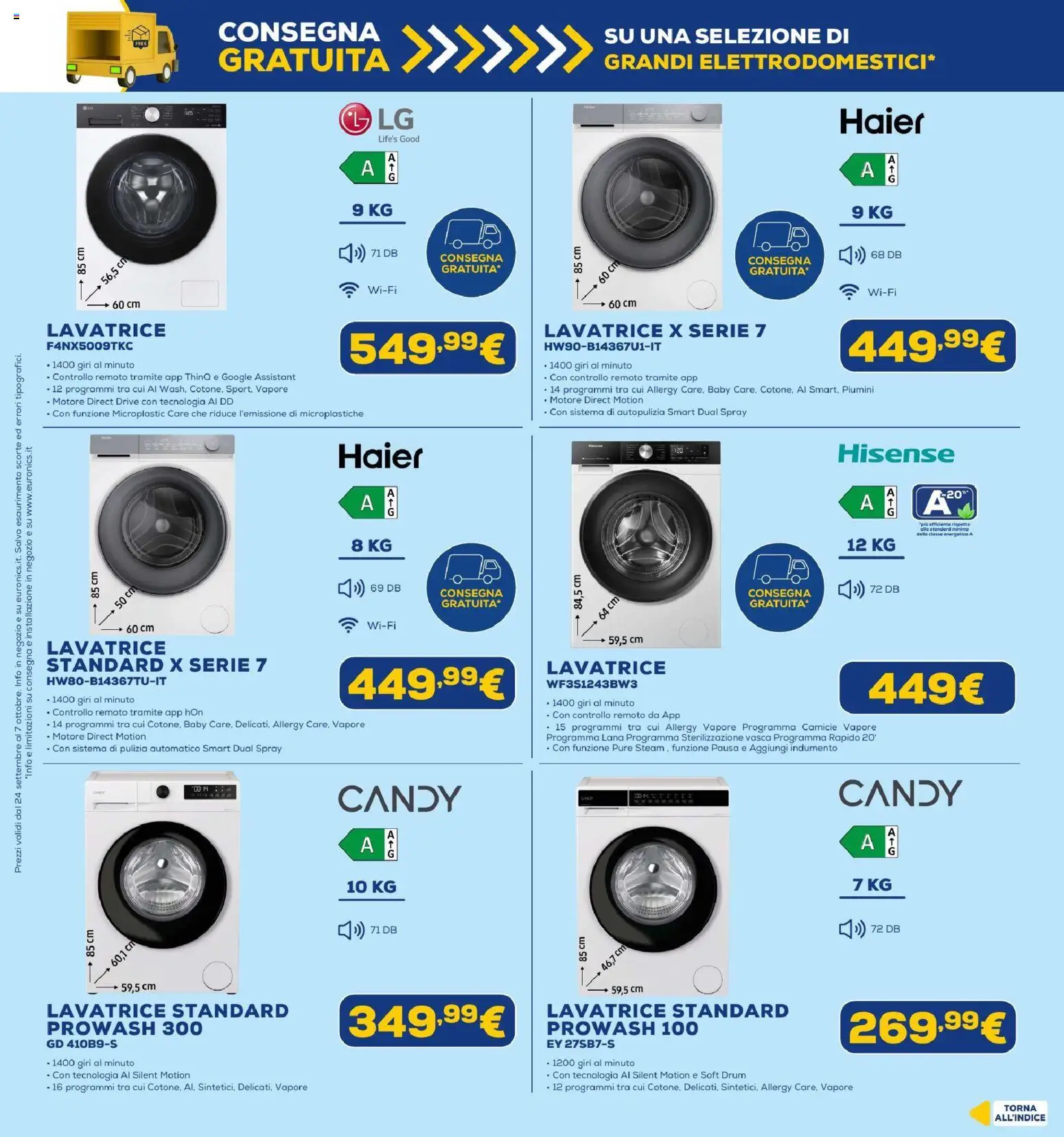 Volantino Euronics del 24/09/2026 | Pagina: 3 | Prodotti: Lavatrice