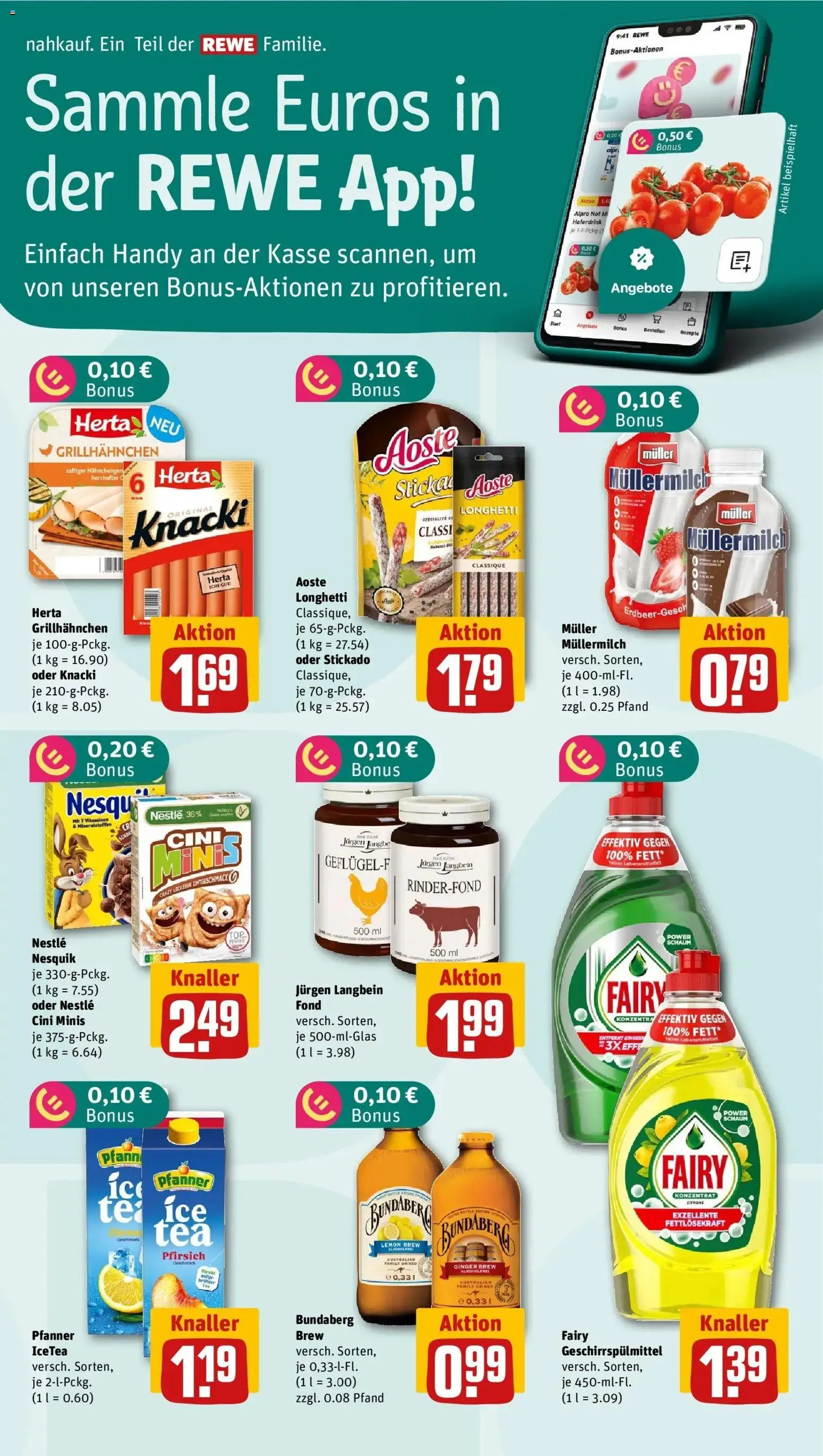 REWE Prospekt ab 19.10.2026 zum Blättern » Angebote | Seite: 5 | Produkte: Haferdrink, Geschirrspülmittel, Pfirsich, Müllermilch