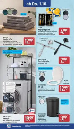 Aldi Prospekt ab 28.09.2026 gültig | Seite: 26 | Produkte: Trockner, Waschmaschine, Badregal, Home creation