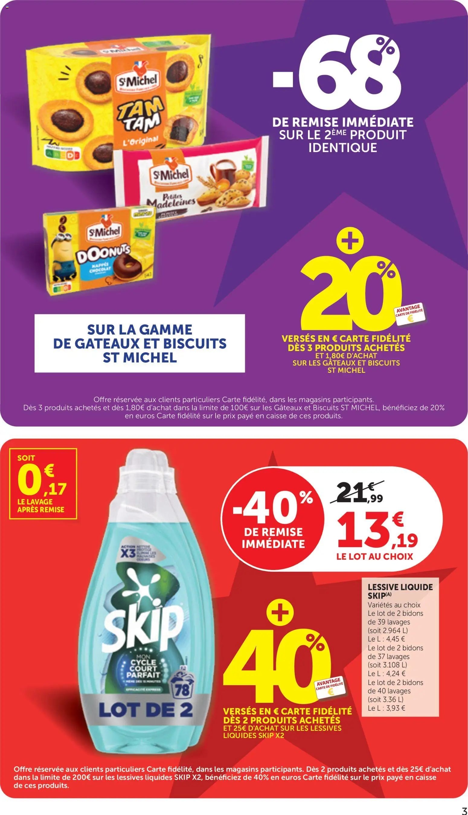 {H1} | Page: 3 | Produits: Lessive Liquide, Ski, Lessive, Biscuits