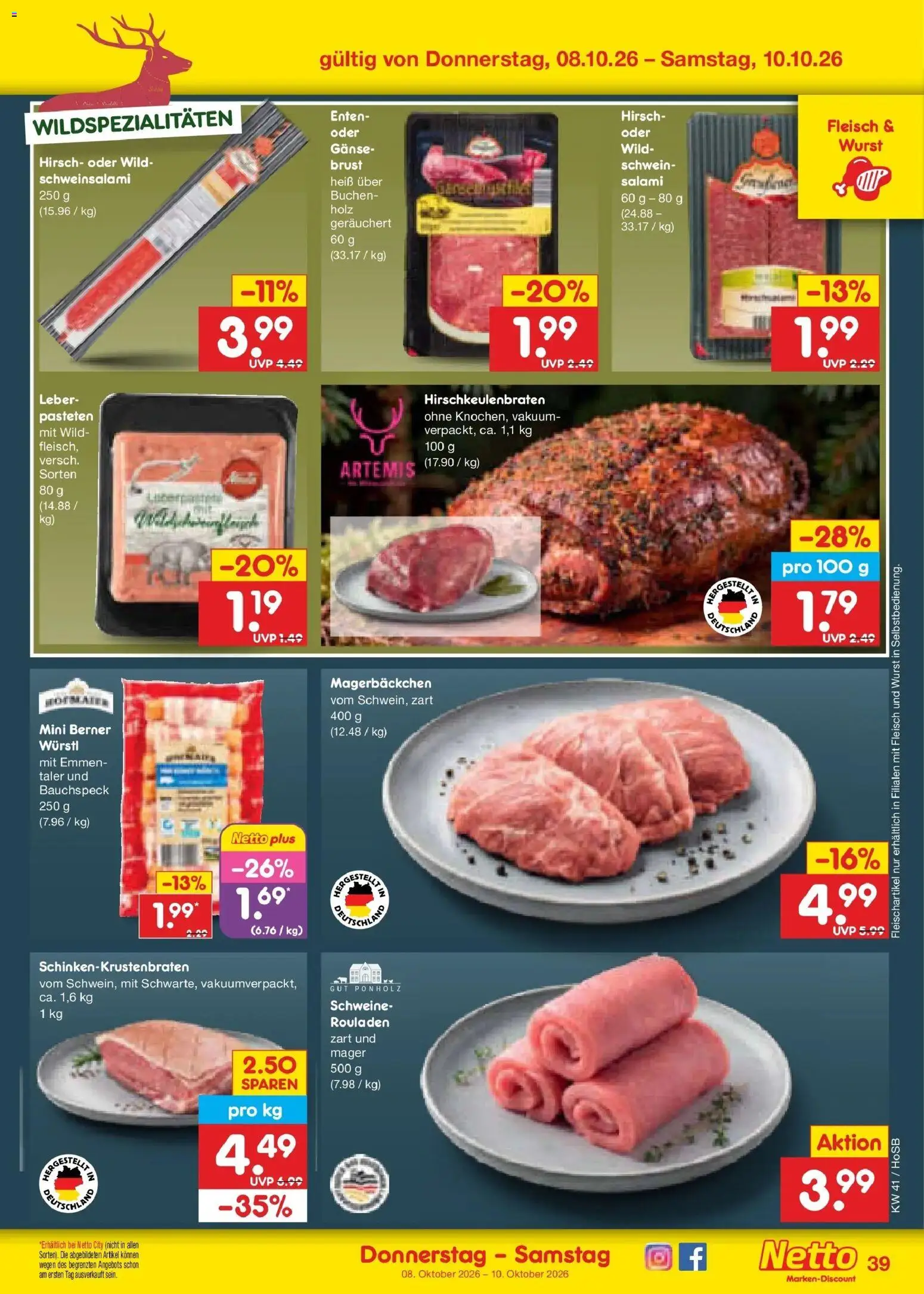 Netto Marken-Discount Prospekt Hannover – gültig ab 05.10.2026 | Seite: 49 | Produkte: Würstl, Wurst, Salami, Fleisch