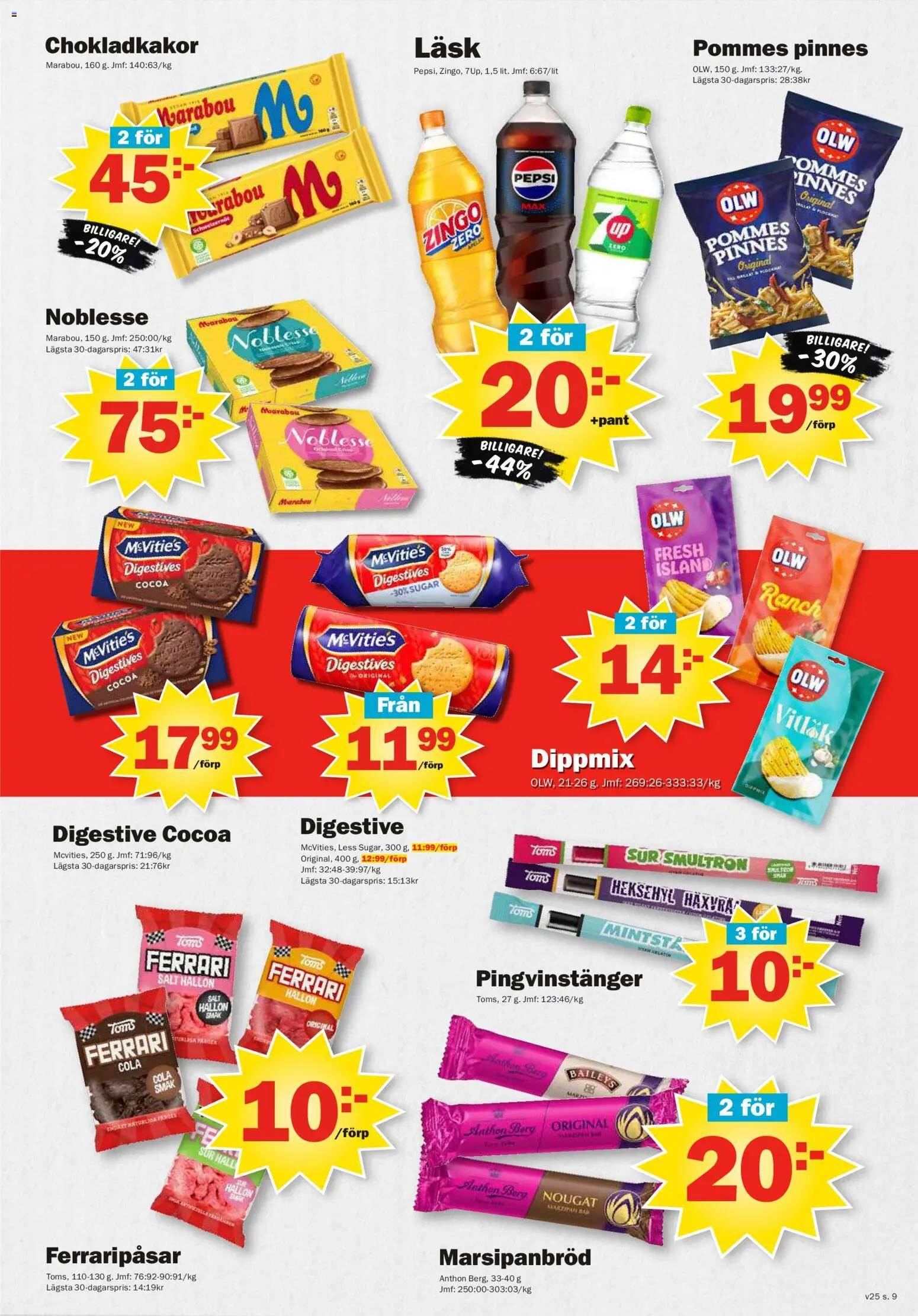 Pekås reklamblad aktuell från 15.06.2026 | Sida: 9 | Produkter: Salt, Digestive, Hallon, Häll