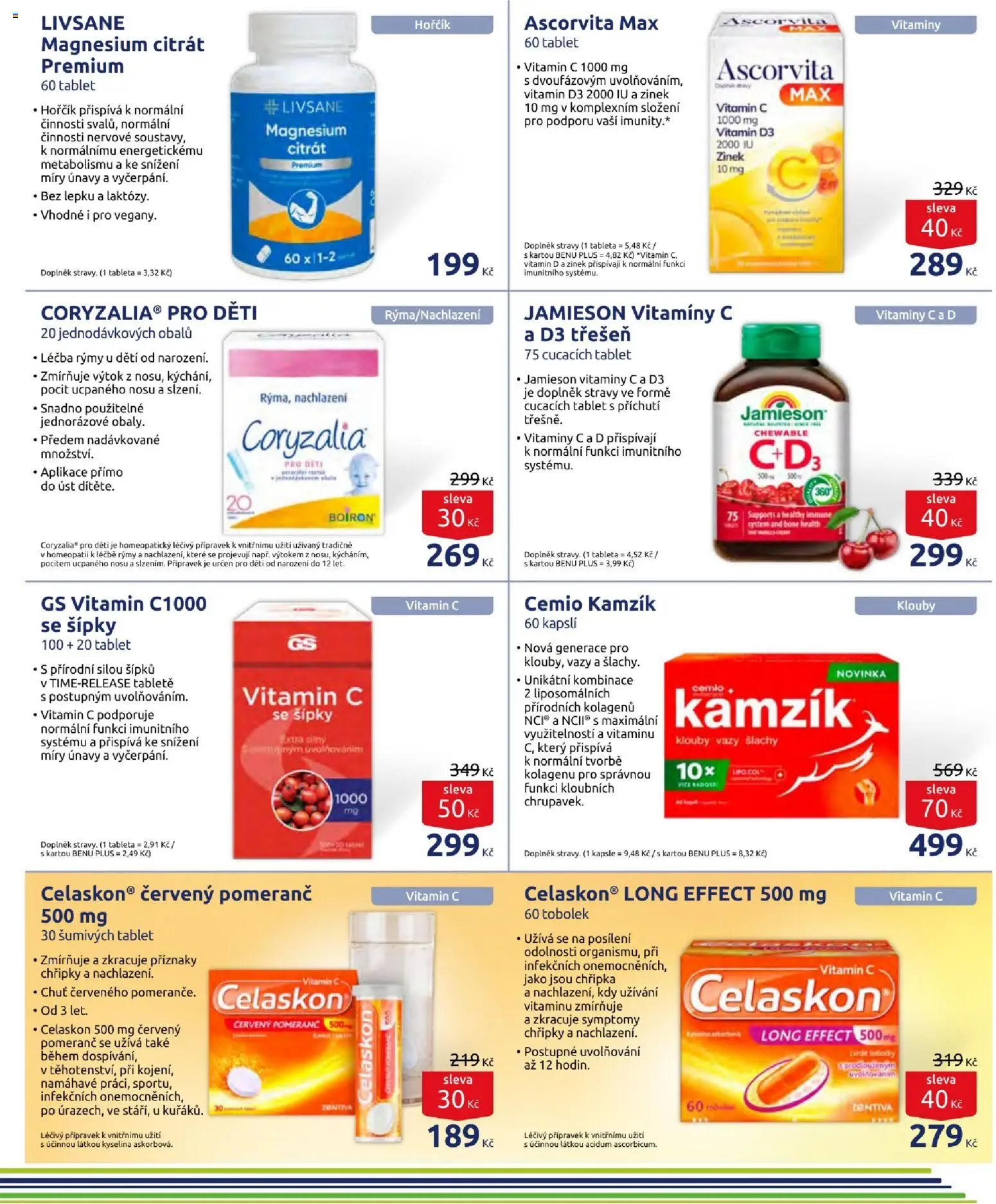 Benu leták od 01.10.2026 | Strana: 12 | Produkty: Vitamin c, Hořčík, Kapsle, Šipky