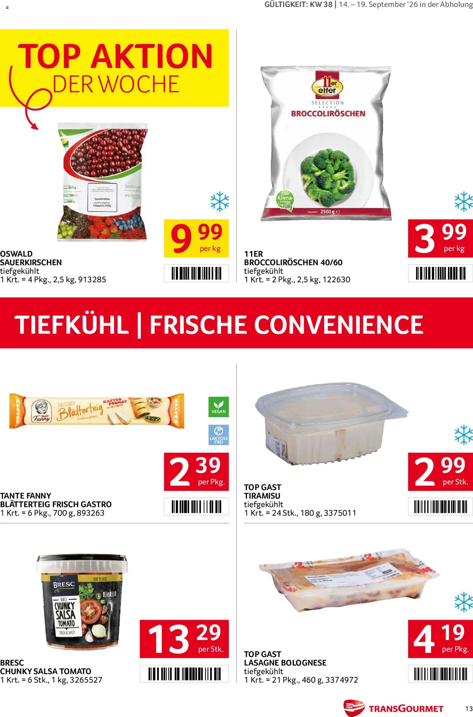 Transgourmet Flugblatt gültig ab 14.09.2026 | Seite: 13